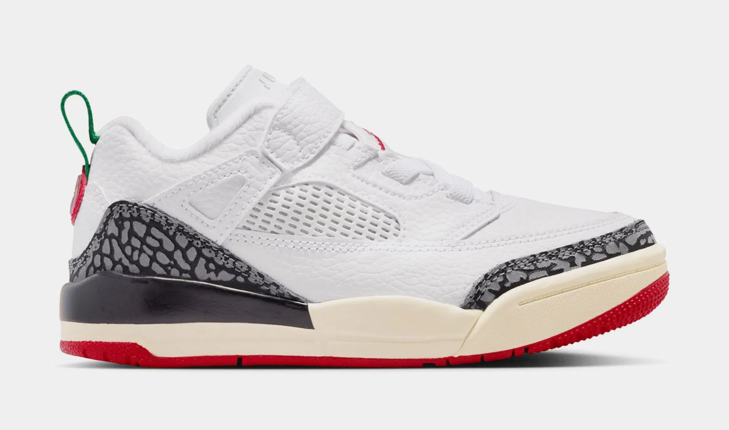 Air Jordan Spizike Low Do The Right Thing Preschool Basketball Shoes (White/Varsity Red/Coconut Milk/Black)