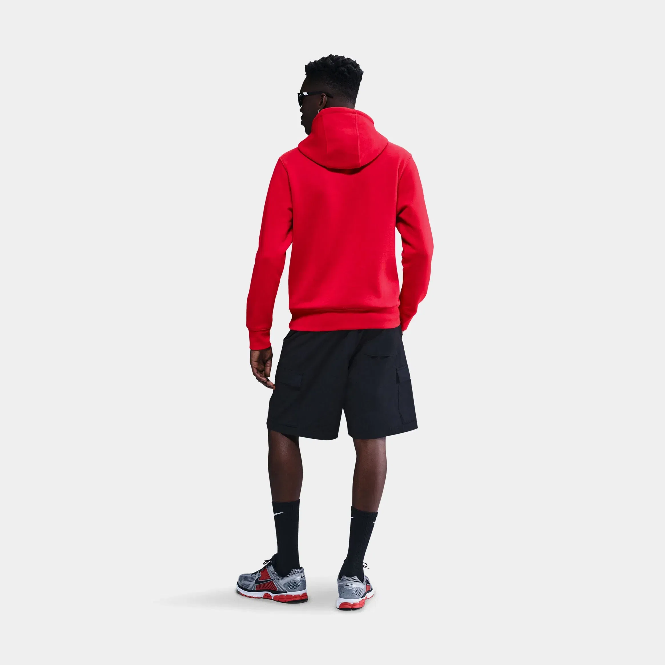 Nike Club Pullover Fleece Mens Hoodie (University Red/University Red/White)