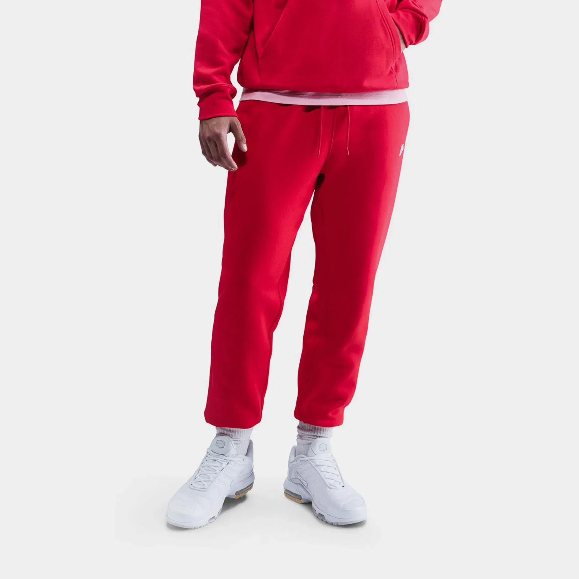 Nike NSW Club Fleece Mens Joggers (Red/White)