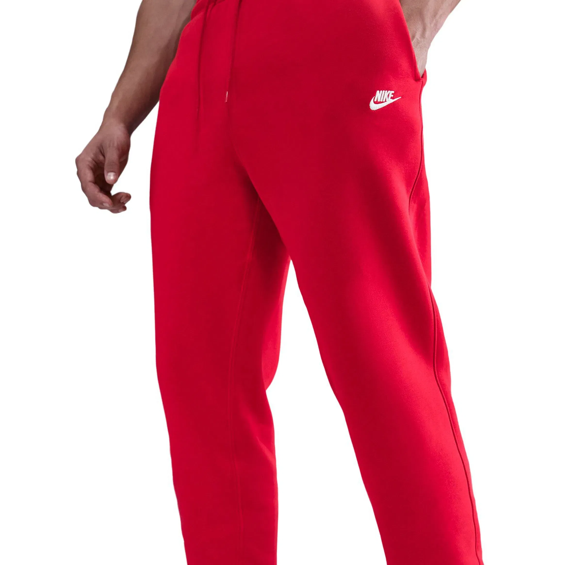 Nike NSW Club Fleece Mens Joggers (Red/White)