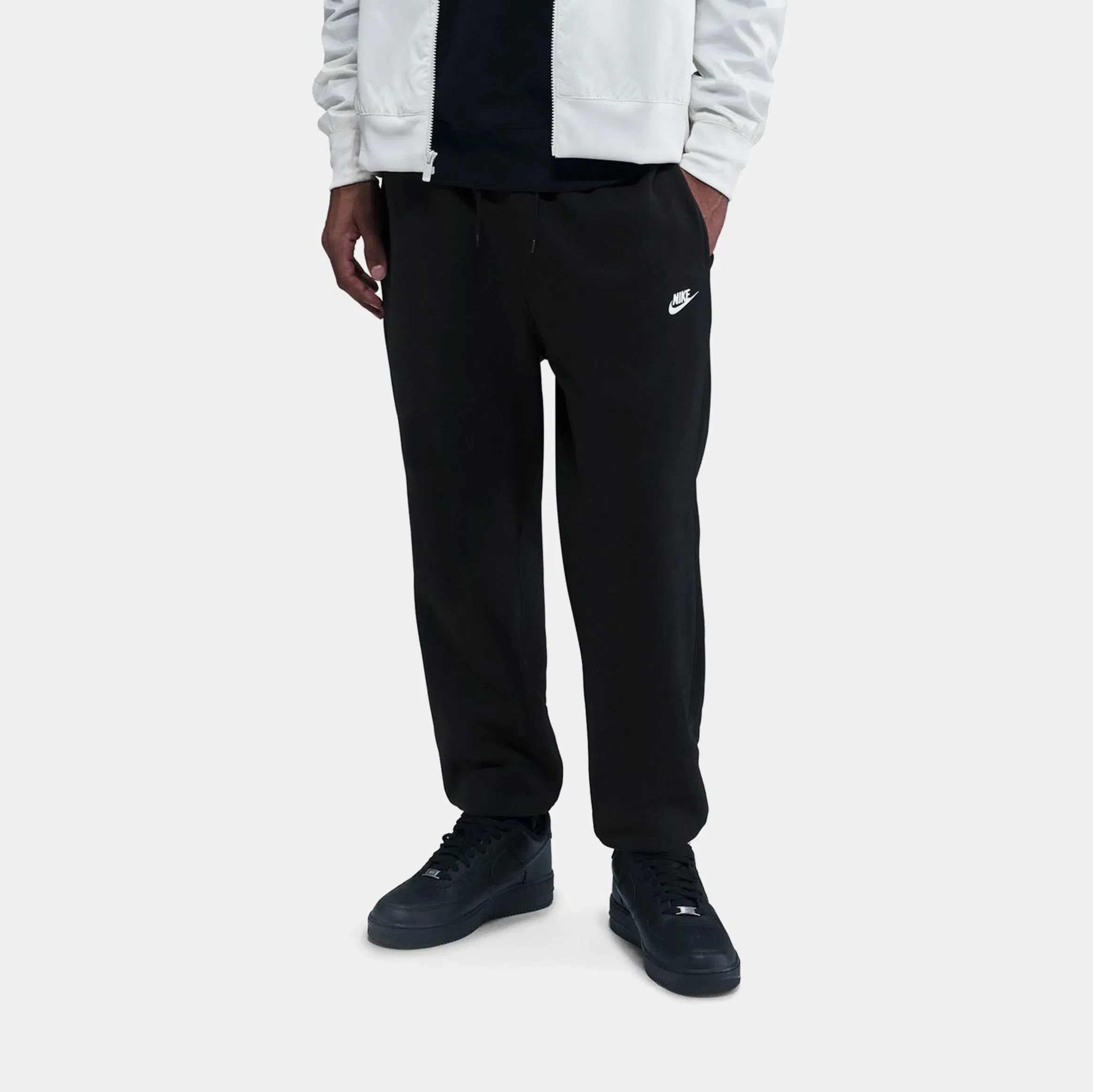 Nike Club Fleece Jogger Mens Pants (Black/Black/White)
