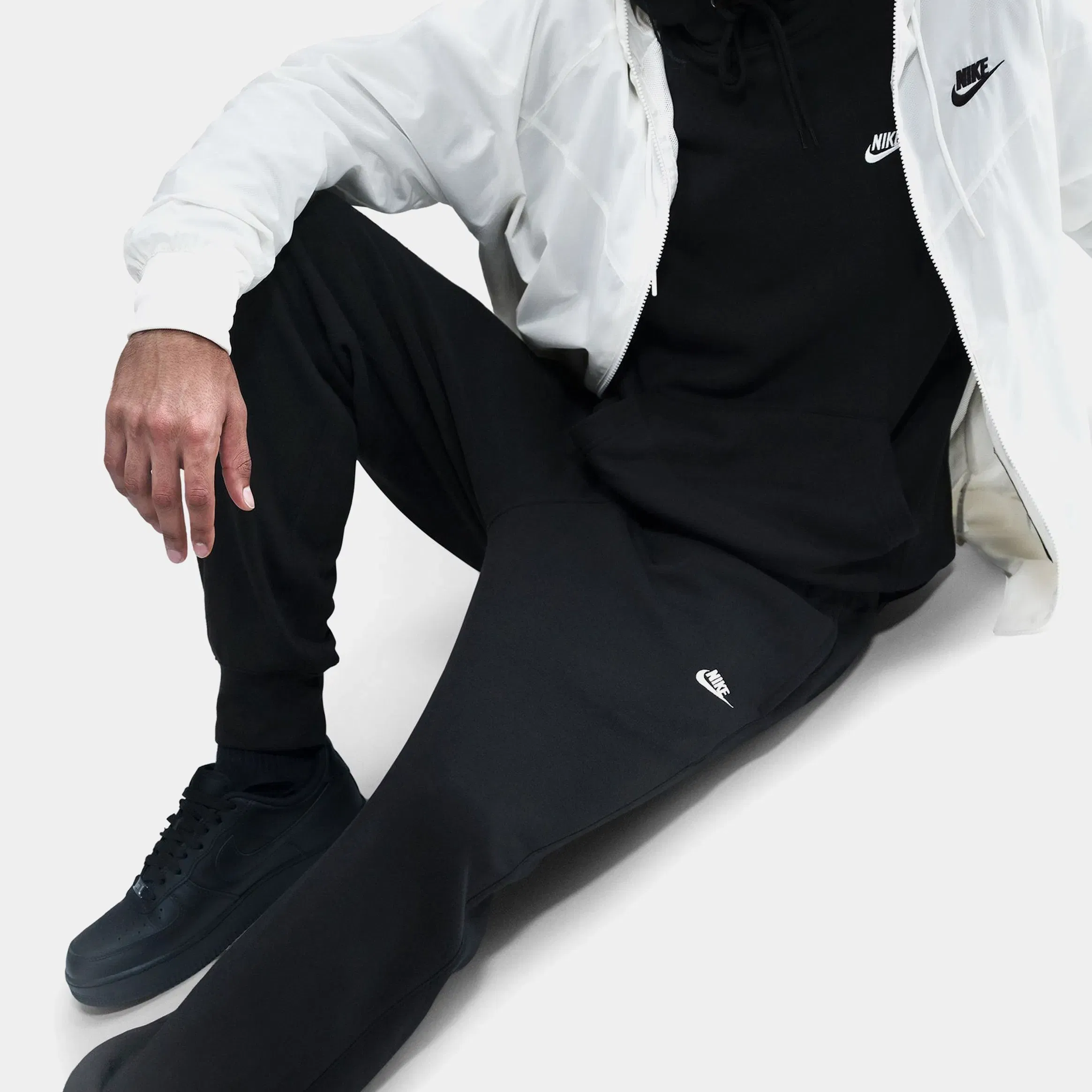 Nike Club Fleece Jogger Mens Pants (Black/Black/White)