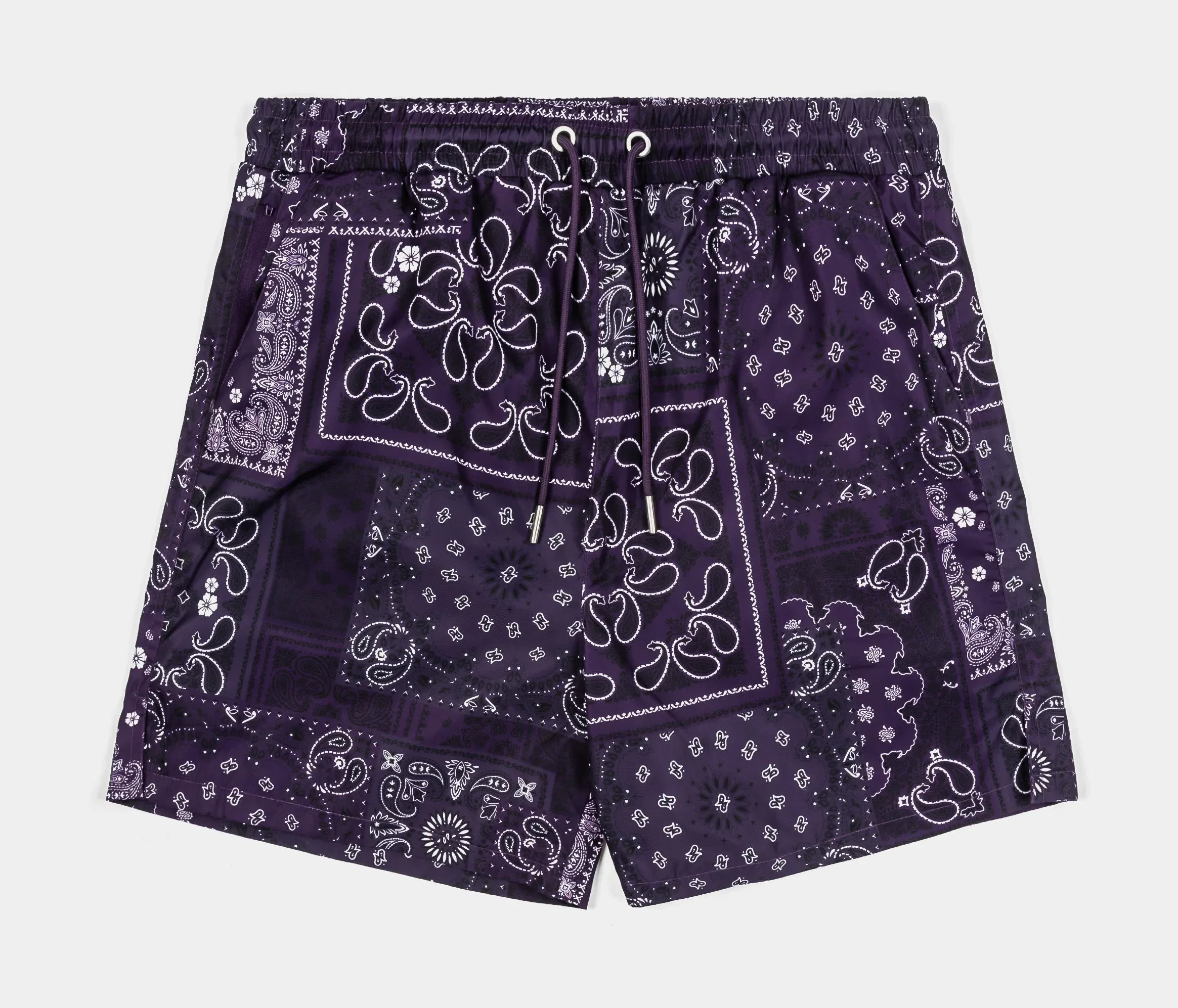 MAISON ARTICLE Paisley Tonal Hybrid Mens Shorts (Black/Purple)