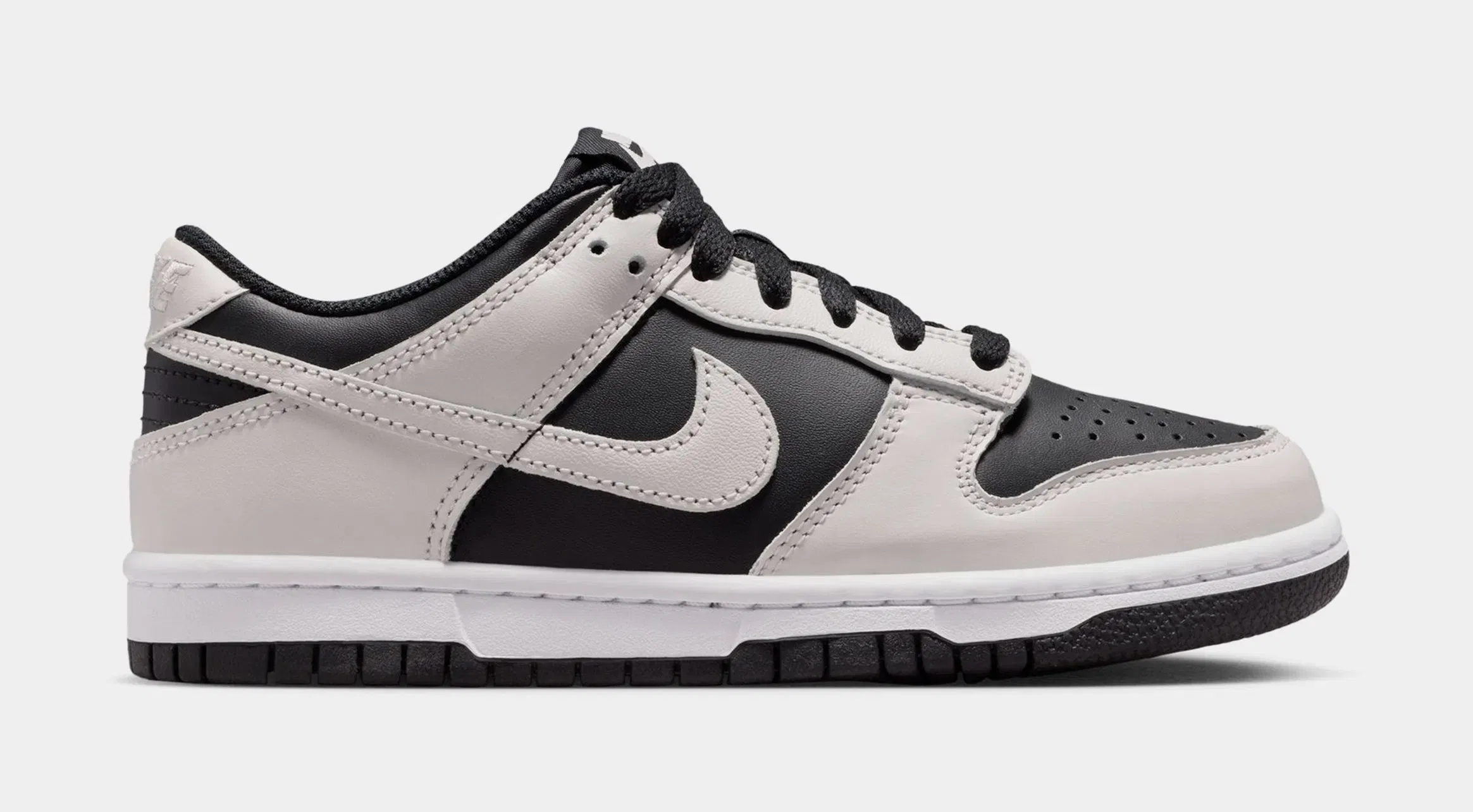 Nike Dunk Low Grade School Lifestyle Shoes (Black/Platinum Tint/White)