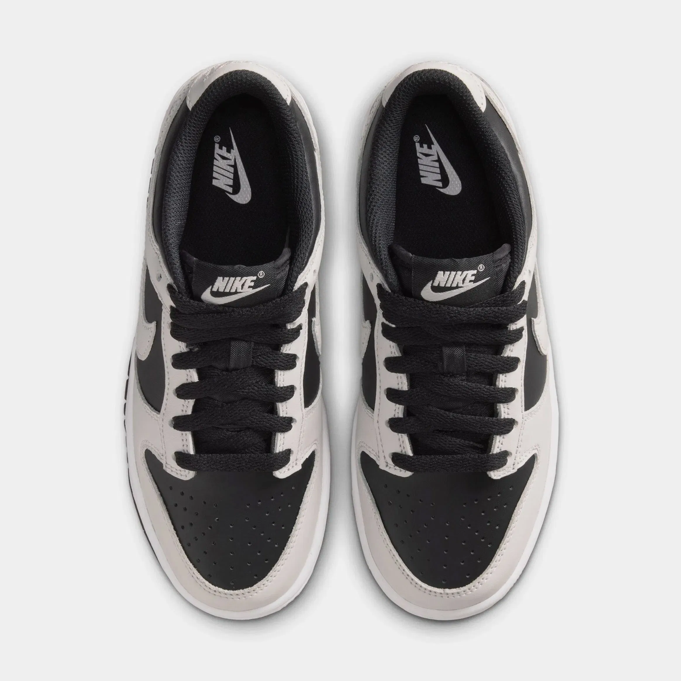 Nike Dunk Low Grade School Lifestyle Shoes (Black/Platinum Tint/White)