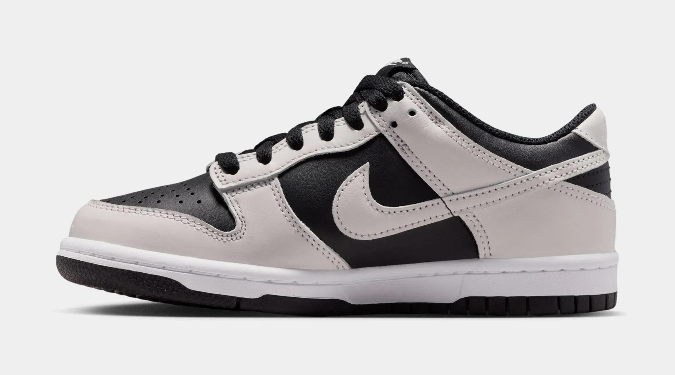 Nike Dunk Low Grade School Lifestyle Shoes (Black/Platinum Tint/White)