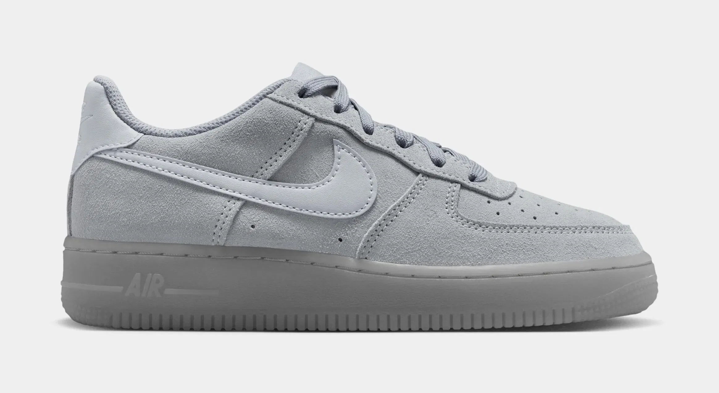 Nike Air Force 1 LV8 3 Grade School Lifestyle Shoes (Wolf Grey/Wolf Grey/Black)
