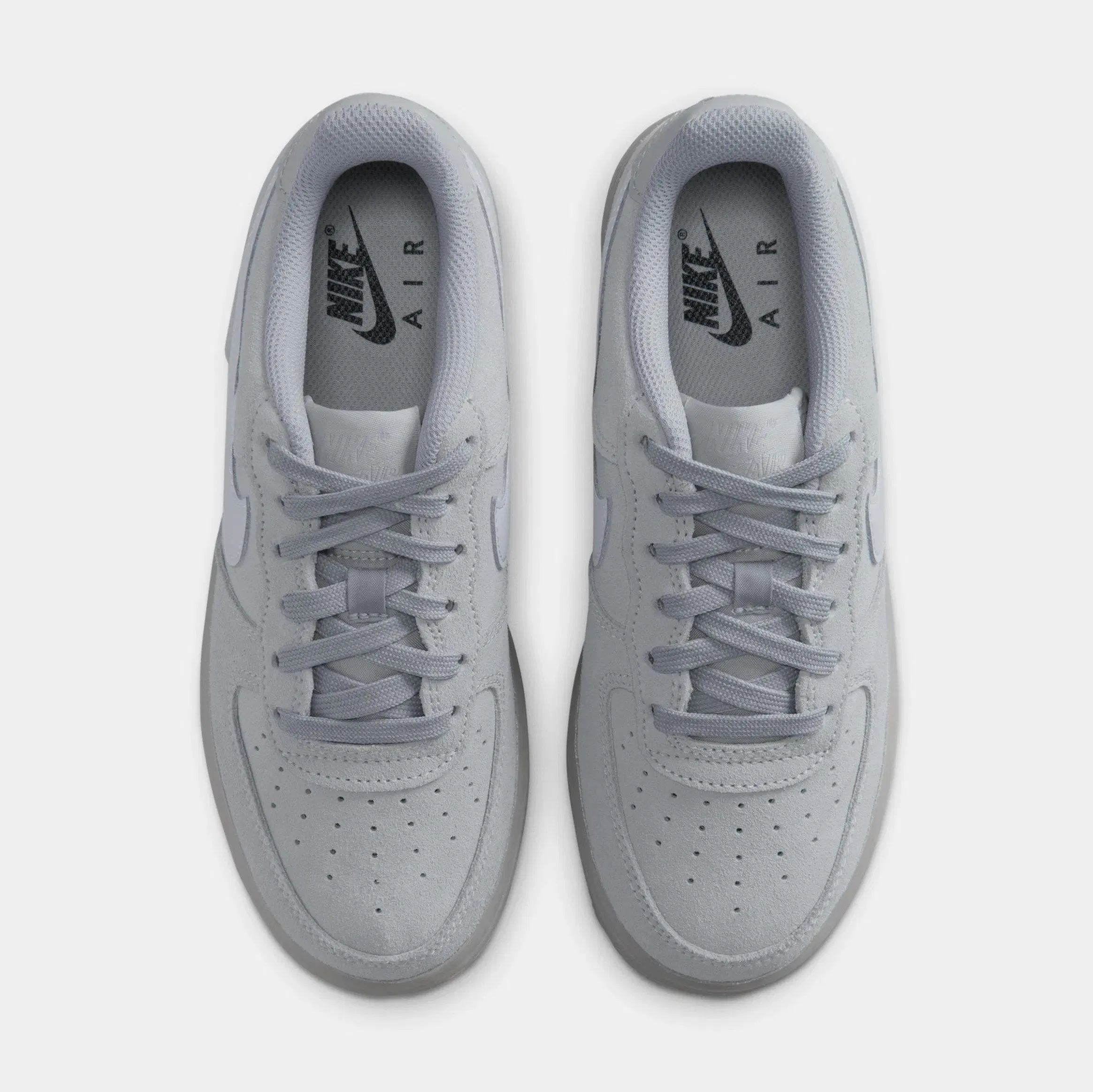 Nike Air Force 1 LV8 3 Grade School Lifestyle Shoes (Wolf Grey/Wolf Grey/Black)