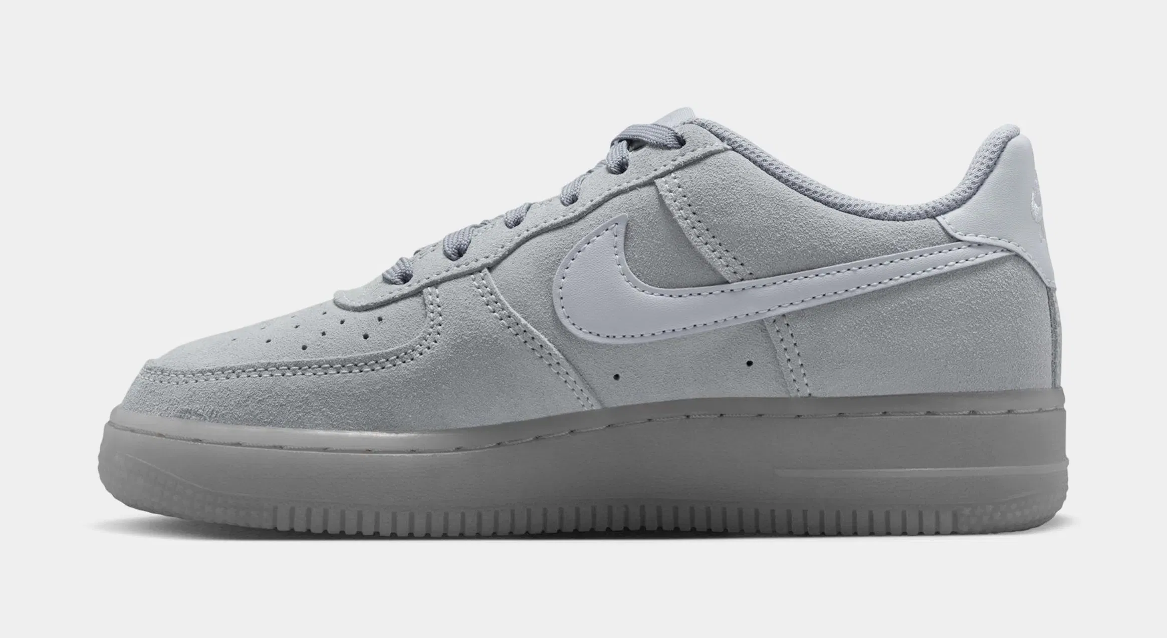 Nike Air Force 1 LV8 3 Grade School Lifestyle Shoes (Wolf Grey/Wolf Grey/Black)