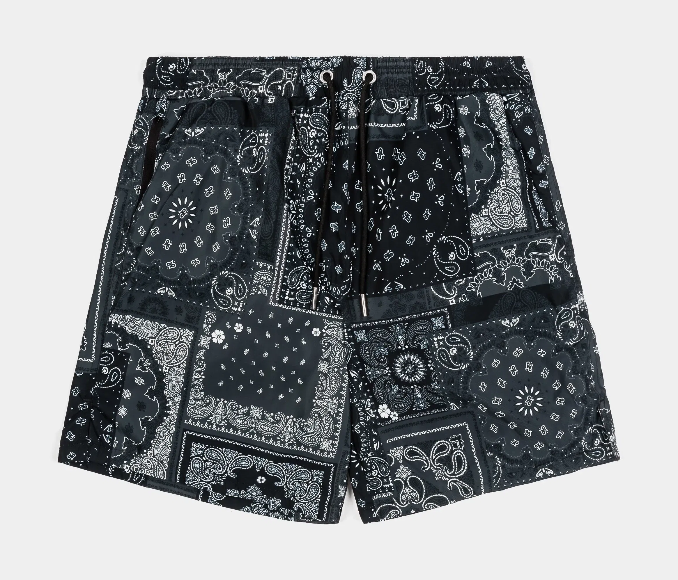 MAISON ARTICLE Paisley Tonal Hybrid Mens Shorts (Black/Grey)