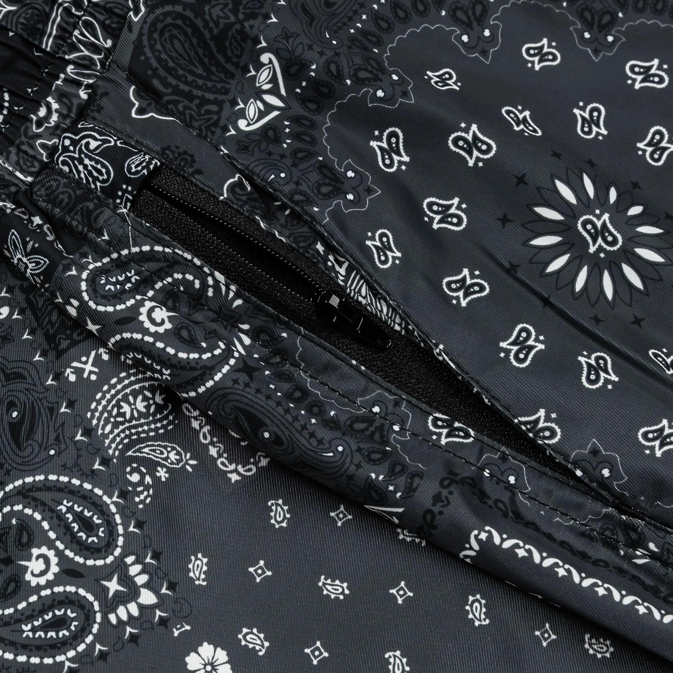 MAISON ARTICLE Paisley Tonal Hybrid Mens Shorts (Black/Grey)