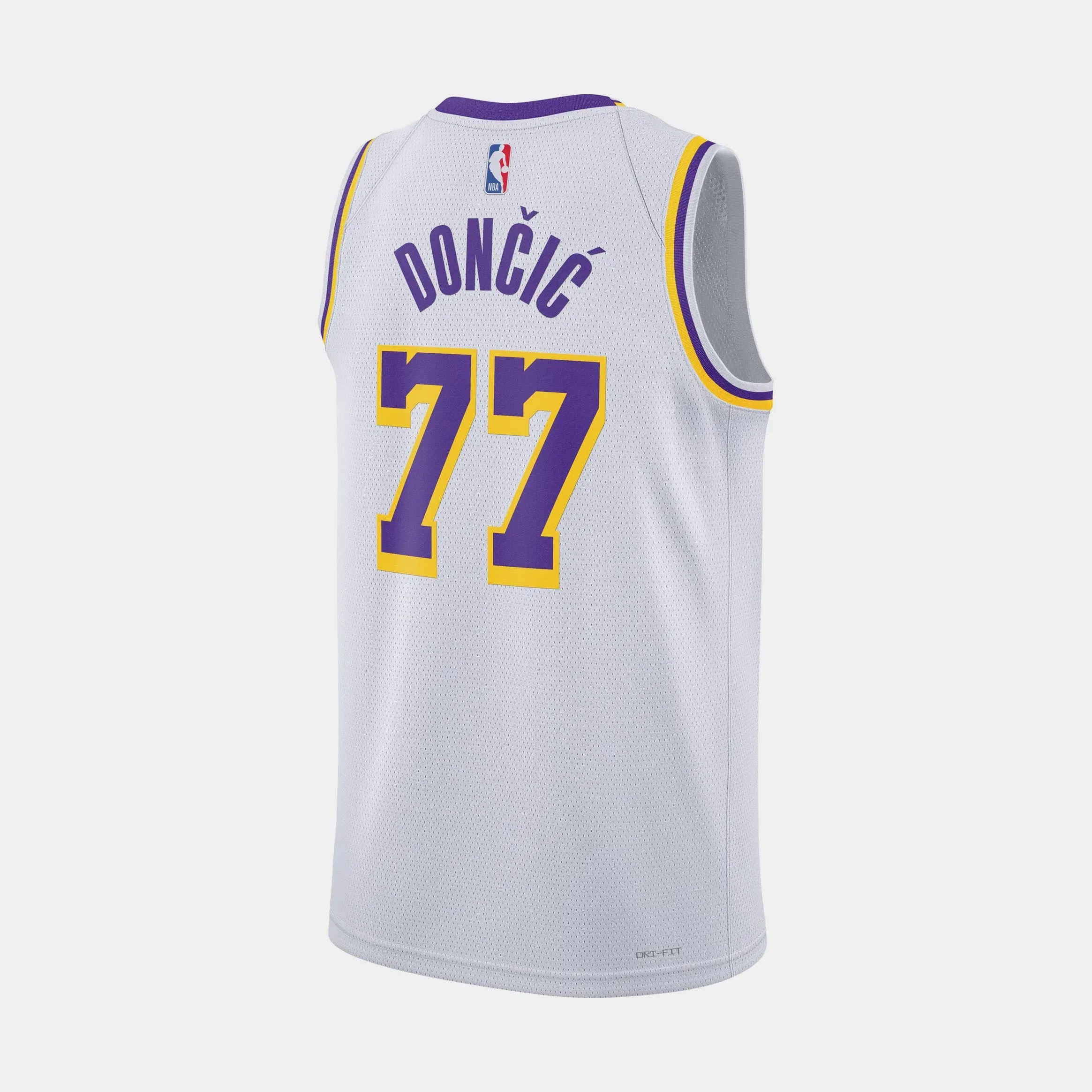 Nike Los Angeles Lakers Association Edition Dri Fit Authentic Mens Jersey (White/Doncic Luka)