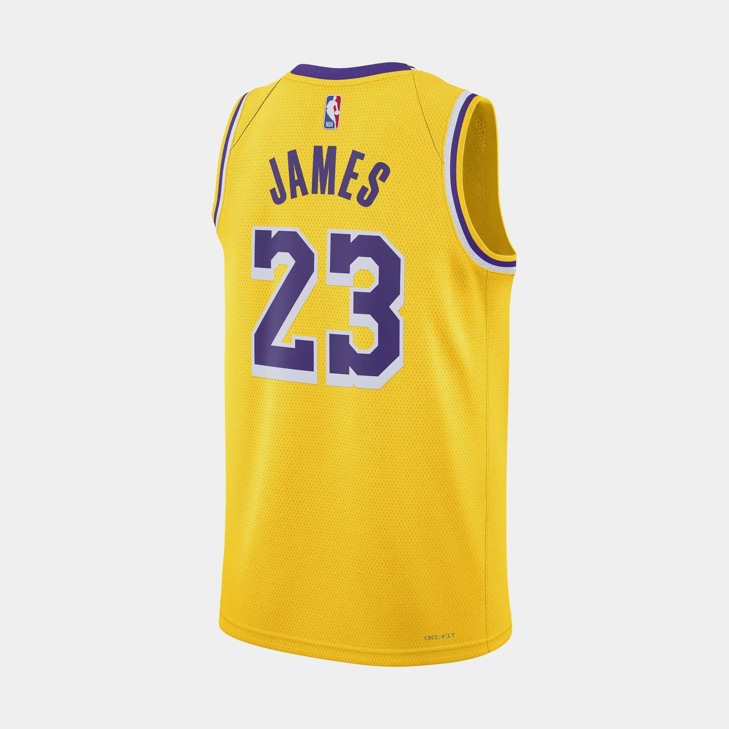Nike Los Angeles Lakers Icon Edition Dri Fit Lebron Mens Jersey (Amarillo/James Lebron 23)