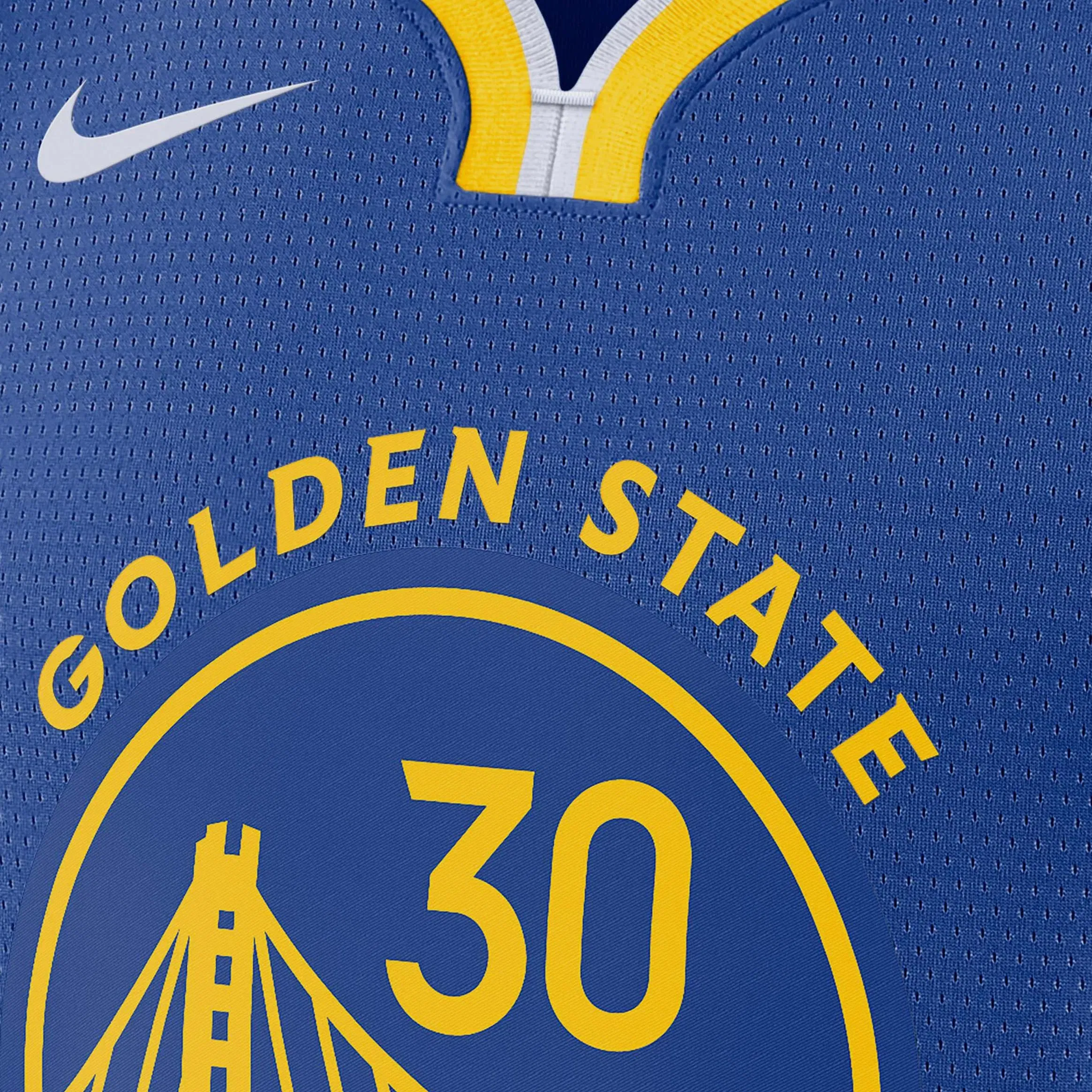 Nike Golden State Warriors Icon Edition Dri Fit Mens Jersey (Rush Blue)
