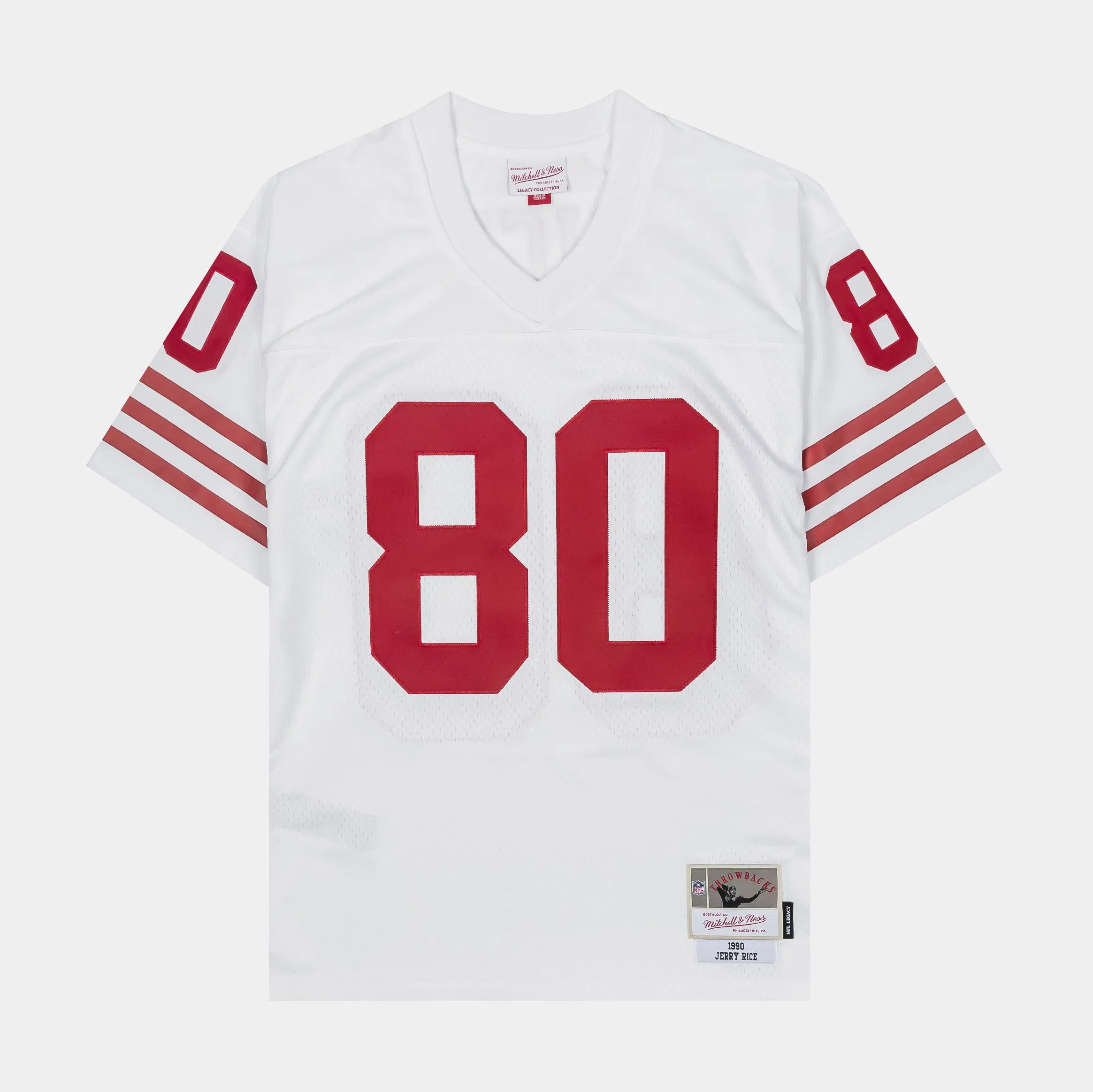 Mitchell & Ness NFL Legacy San Francisco 49ers 1990 Jerry Rice Mens Jersey (White/White/Red)