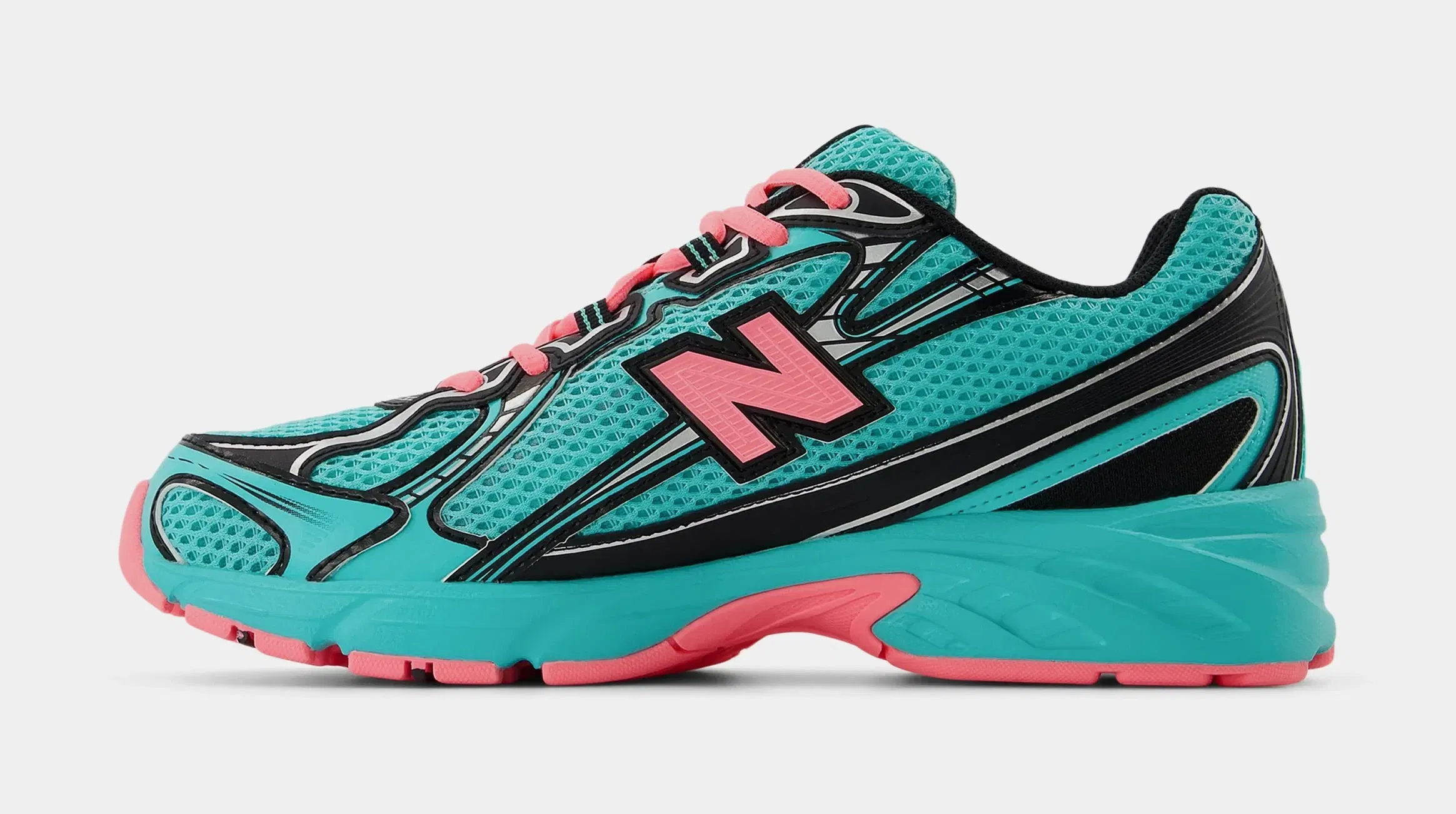 NEWBALANCE 740v2 Mens Running Shoes (Cyber Jade/Black/Pink)