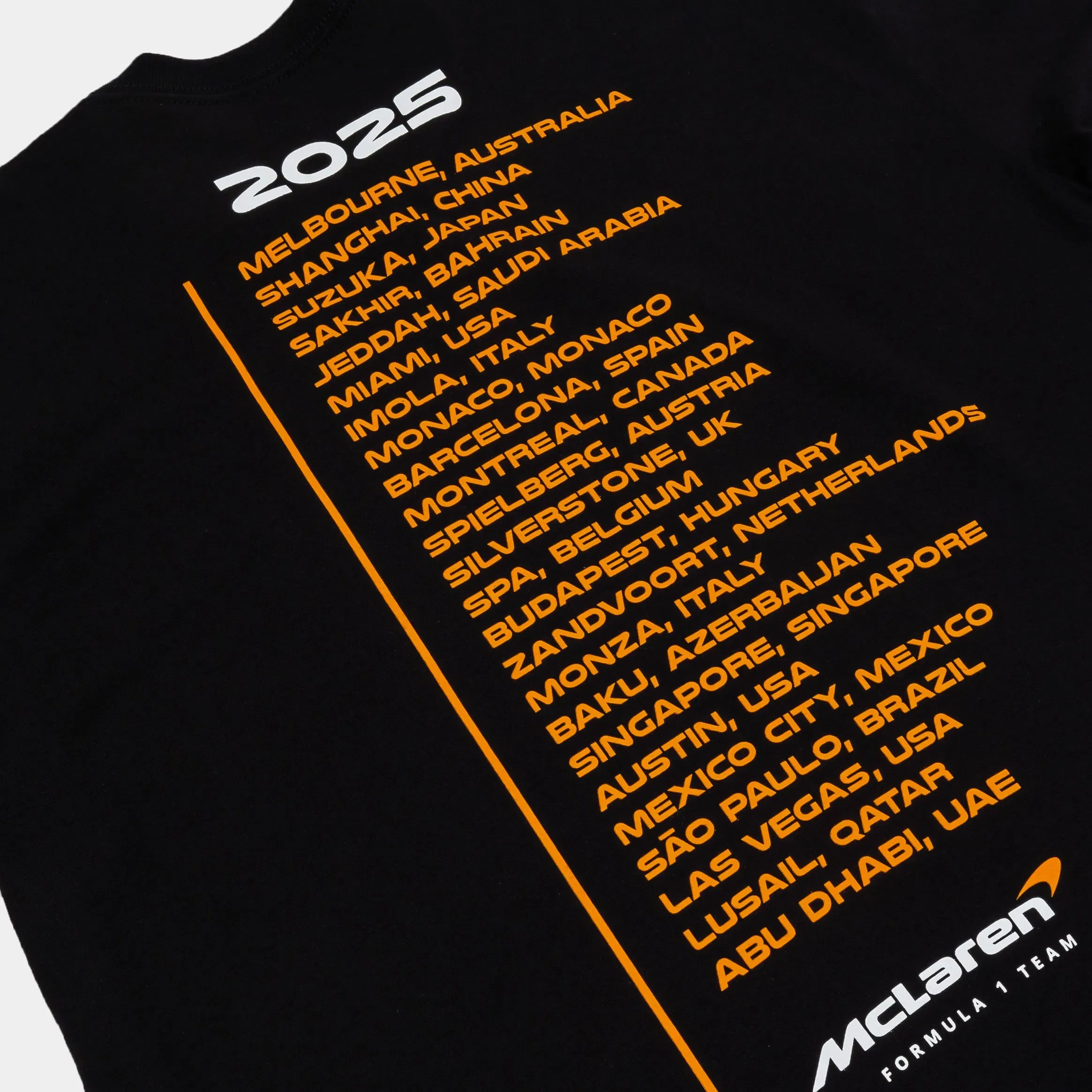 OUTERSTUFF McLaren Formula 1 Team Mens Long Sleeve Shirt (Black/ Papaya Orange)