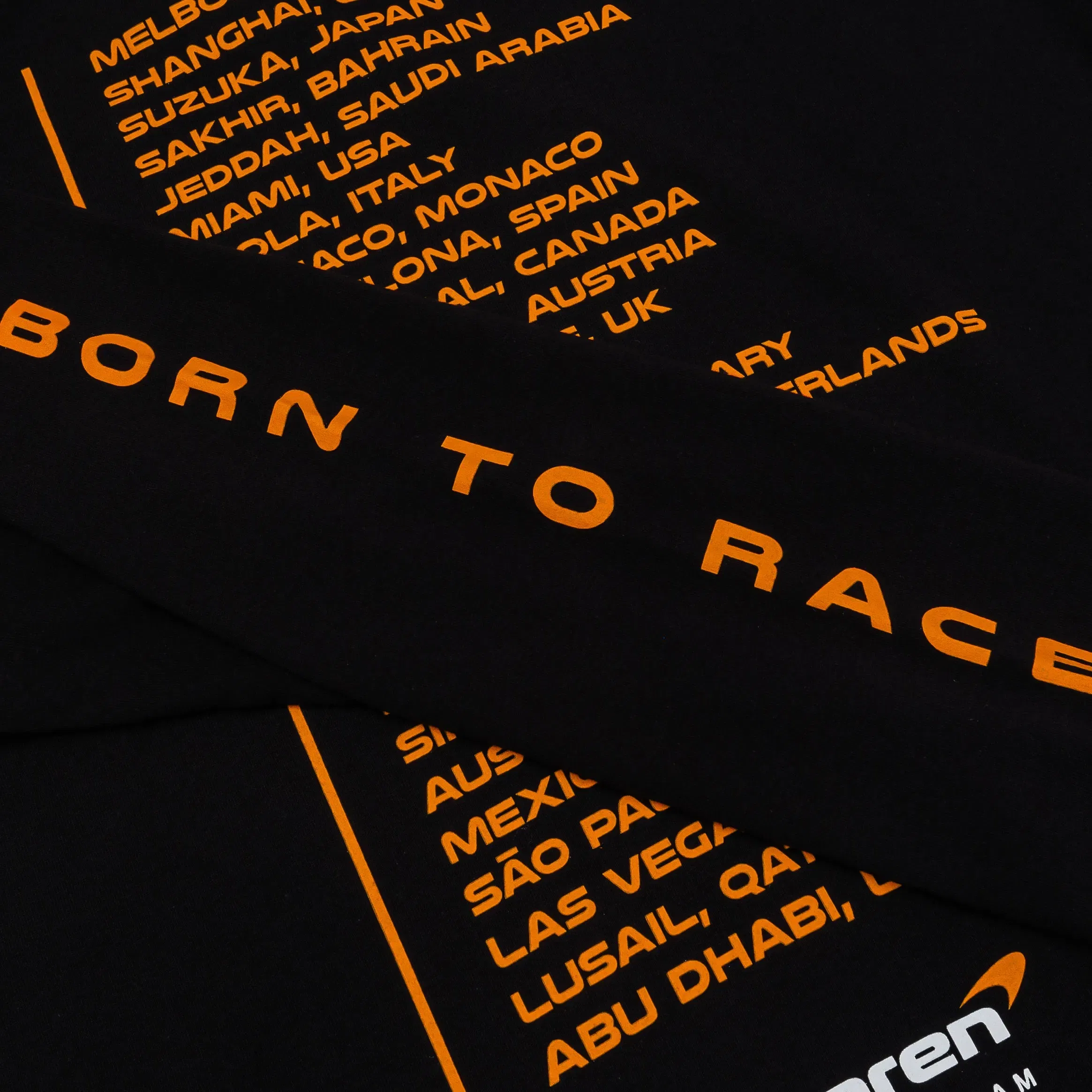 OUTERSTUFF McLaren Formula 1 Team Mens Long Sleeve Shirt (Black/ Papaya Orange)