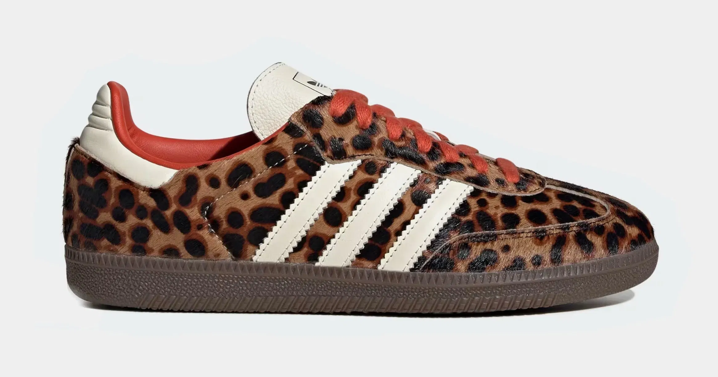 adidas Samba OG Cheetah Pack Preloved Red Womens Lifestyle Shoes (Core Black/Preloved Red/Cream White)