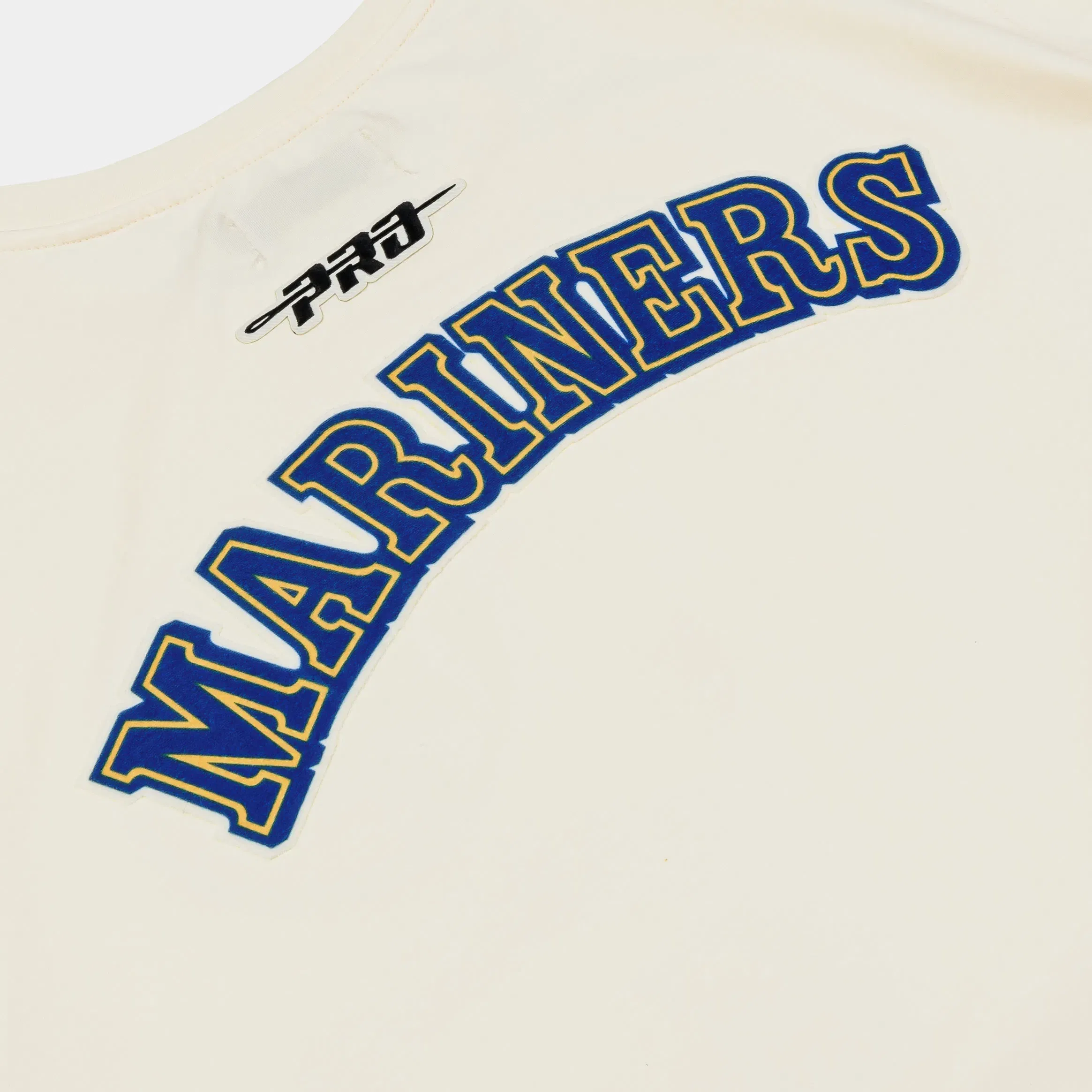 PRO STANDARD Seattle Marines Retro Cascade Ringer Mens Short Sleeve Shirt (Beige/Orange)
