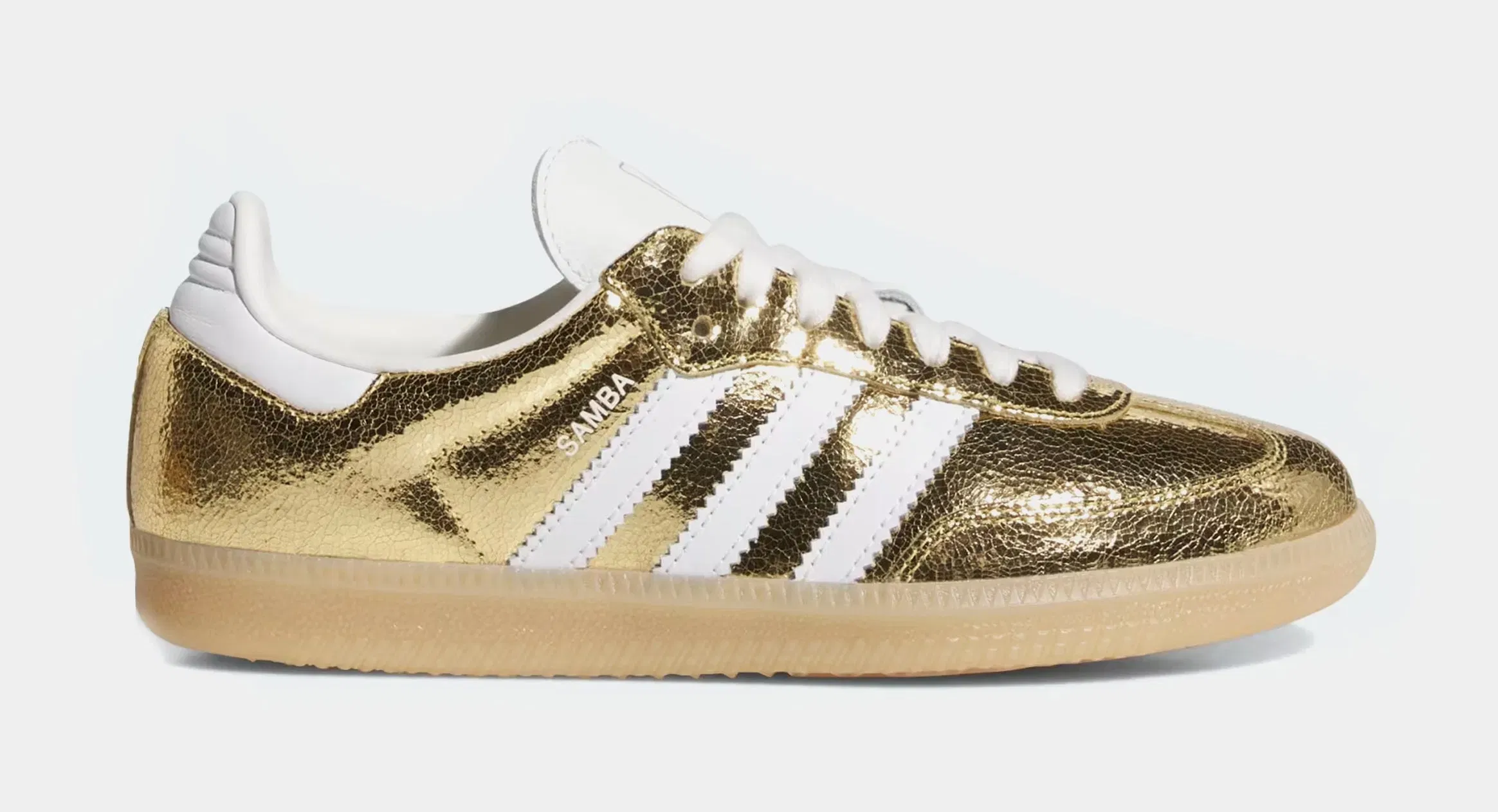 adidas Samba OG Gold Metallic Womens Lifestyle Shoes (Gold Metallic/White/Core White)