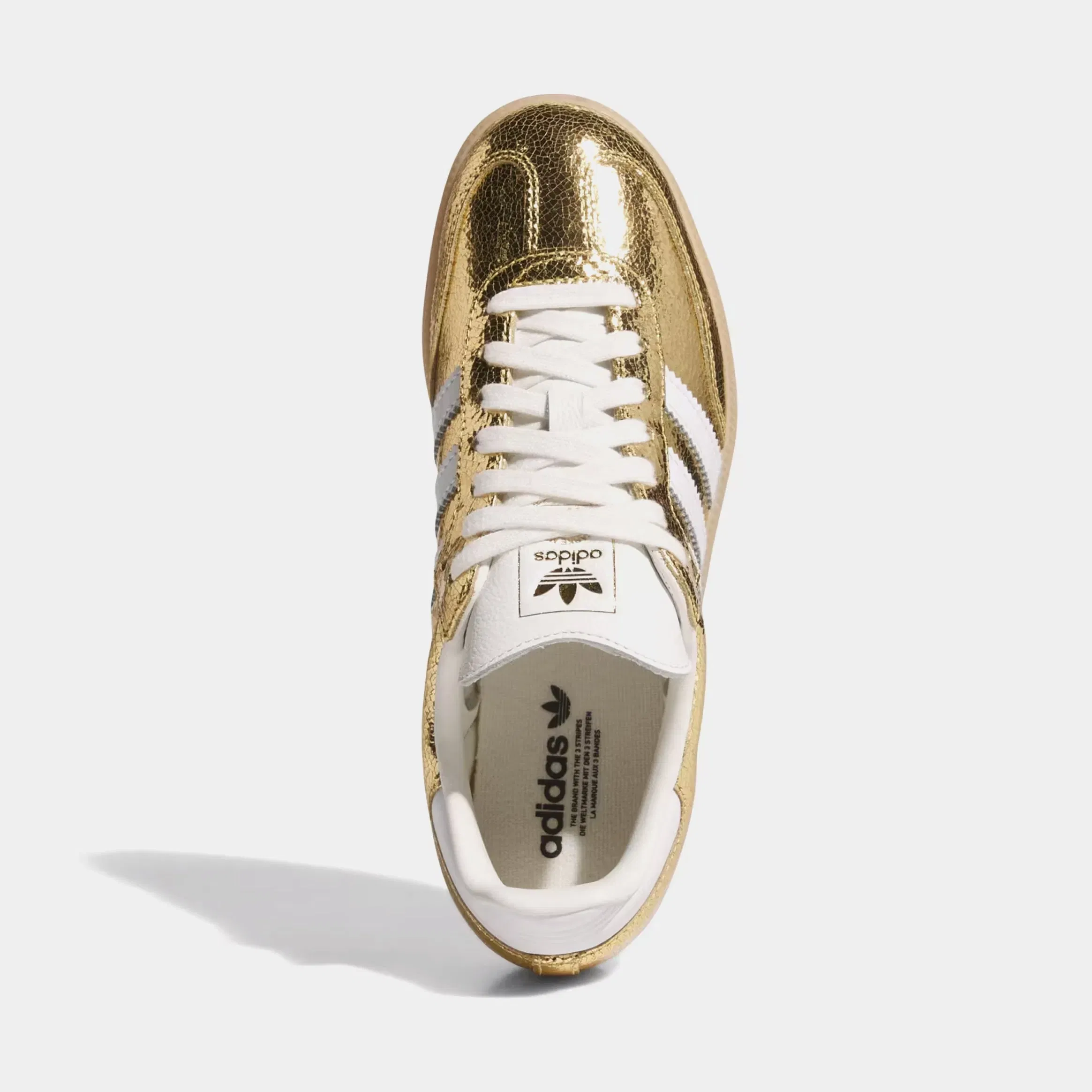 adidas Samba OG Gold Metallic Womens Lifestyle Shoes (Gold Metallic/White/Core White)