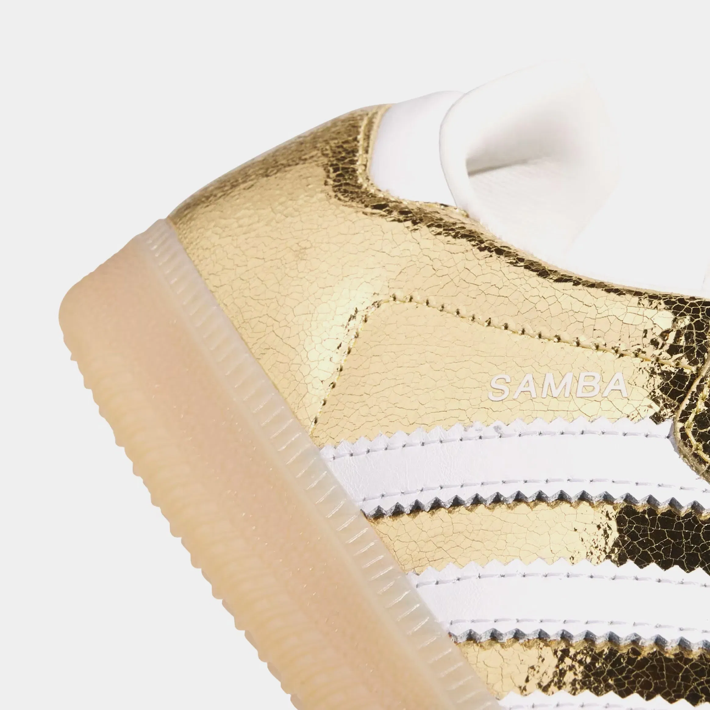 adidas Samba OG Gold Metallic Womens Lifestyle Shoes (Gold Metallic/White/Core White)