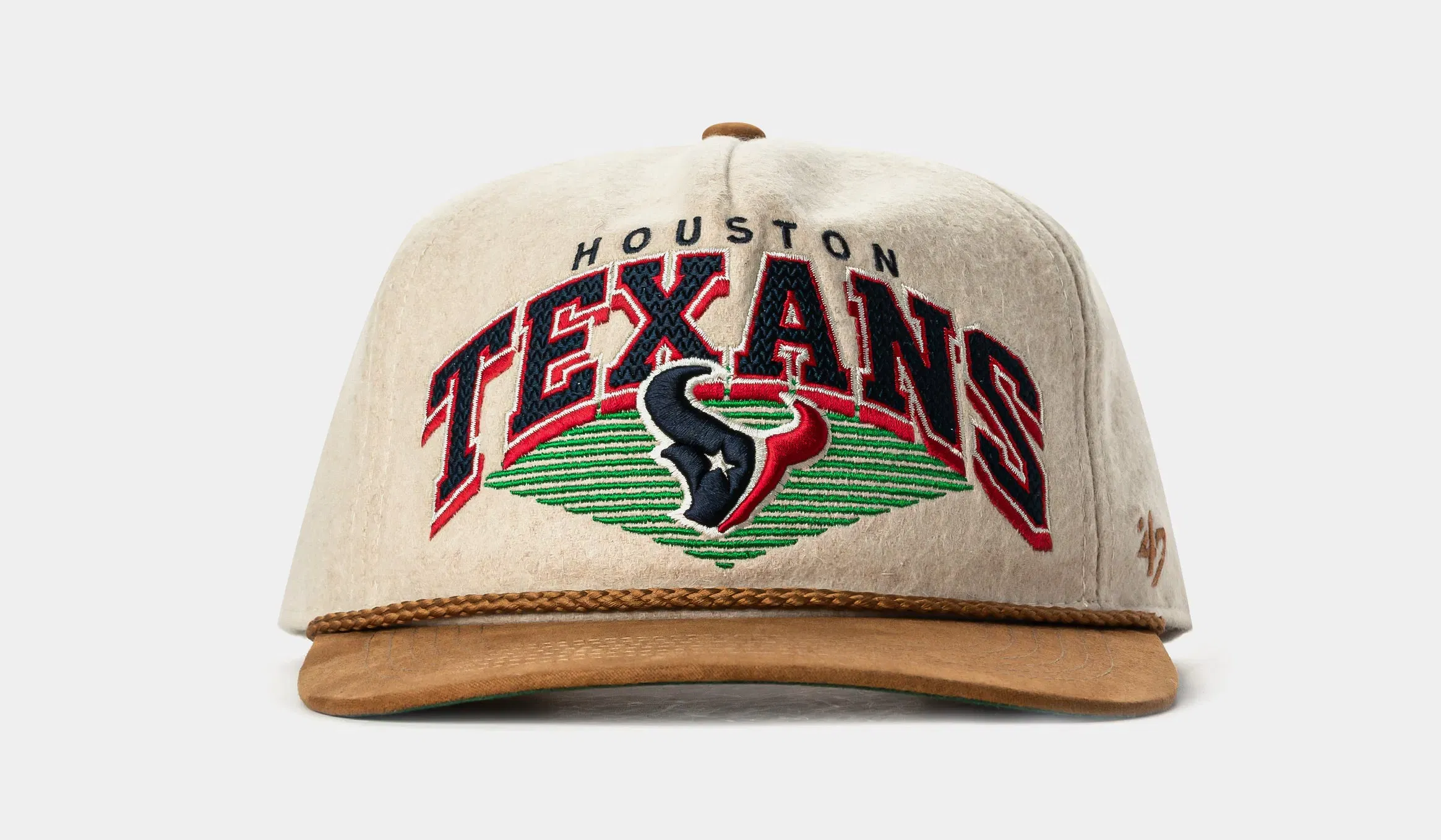 47 BRAND Houston Texans Wool Snapback Mens Hat (Beige/Red)