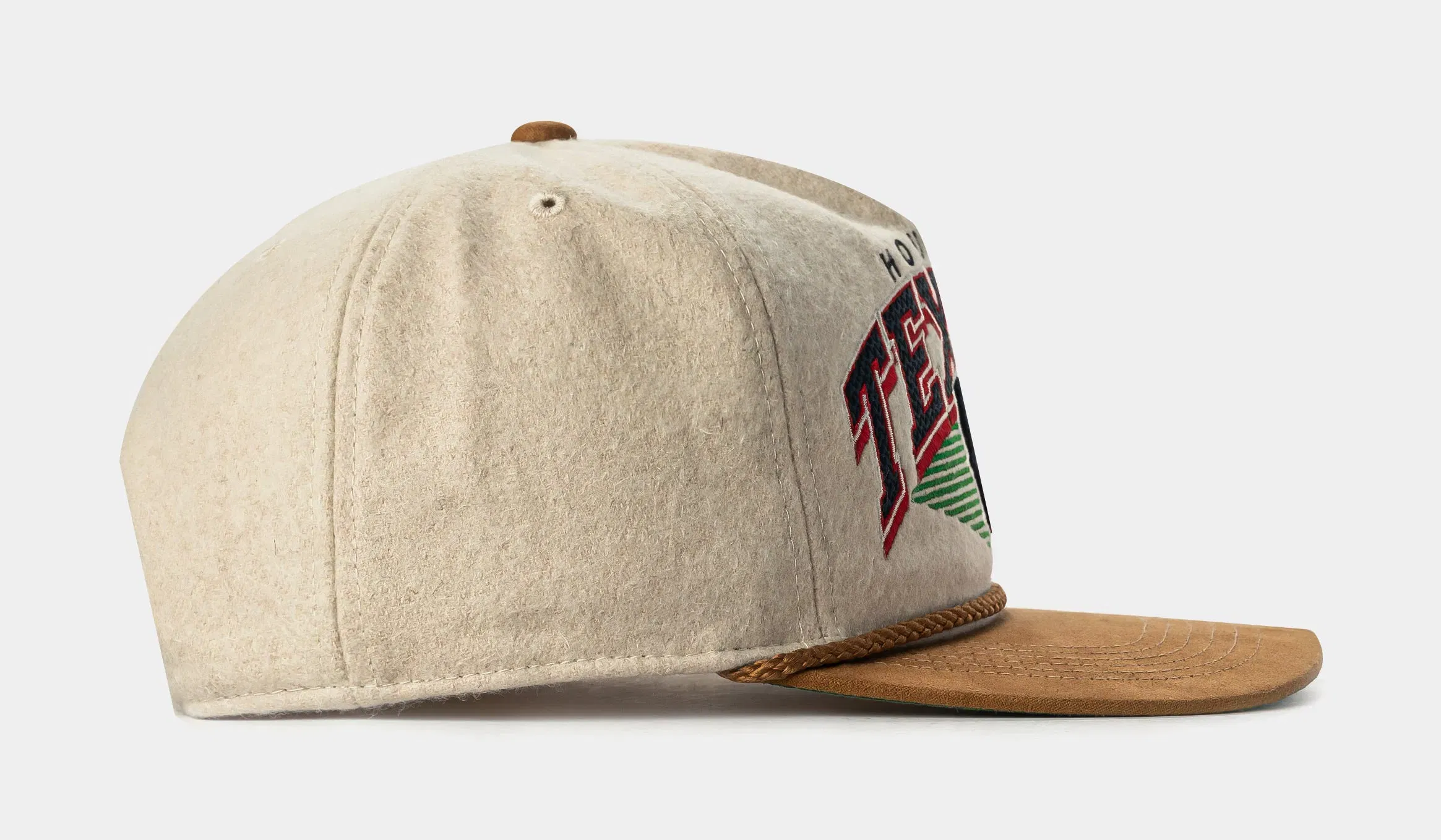 47 BRAND Houston Texans Wool Snapback Mens Hat (Beige/Red)