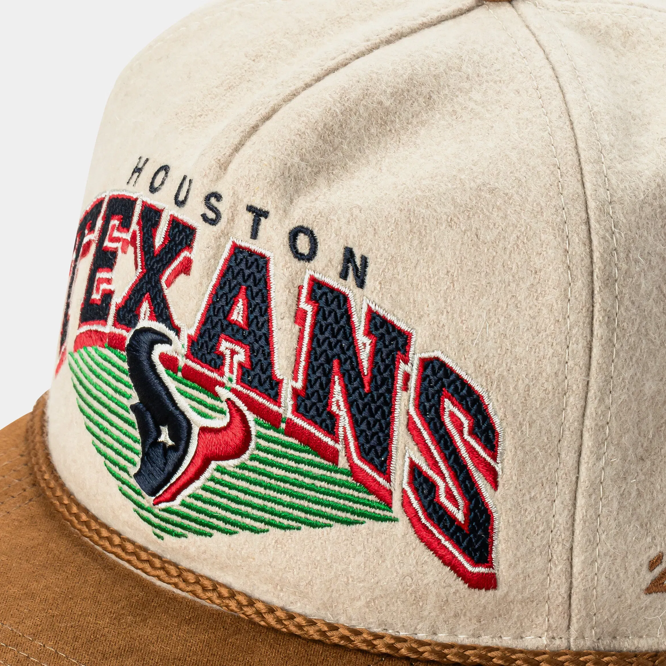 47 BRAND Houston Texans Wool Snapback Mens Hat (Beige/Red)