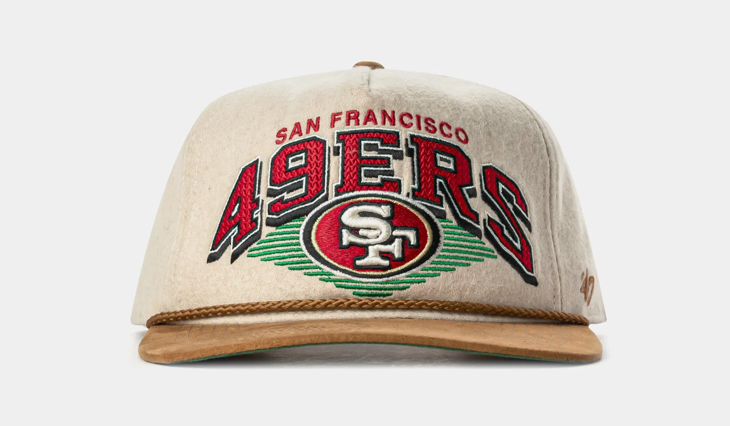 47 BRAND San Francisco 49ers Wool Snapback Mens Hat (Beige/Red)