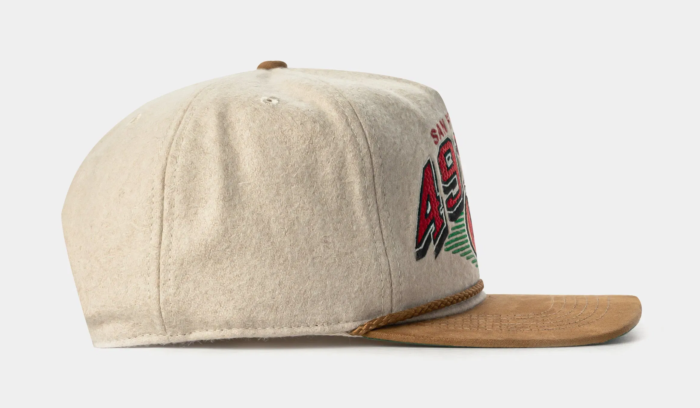 47 BRAND San Francisco 49ers Wool Snapback Mens Hat (Beige/Red)