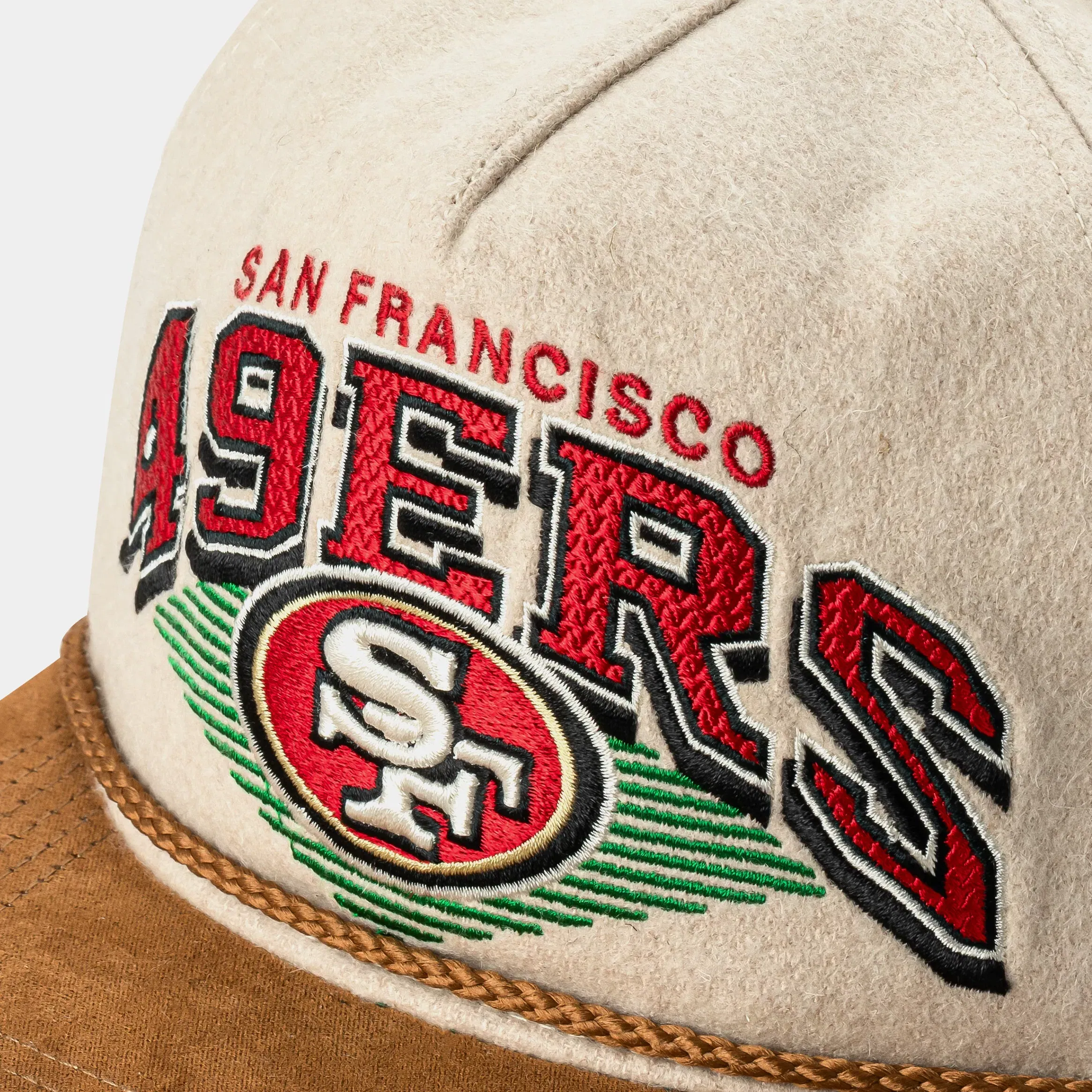 47 BRAND San Francisco 49ers Wool Snapback Mens Hat (Beige/Red)