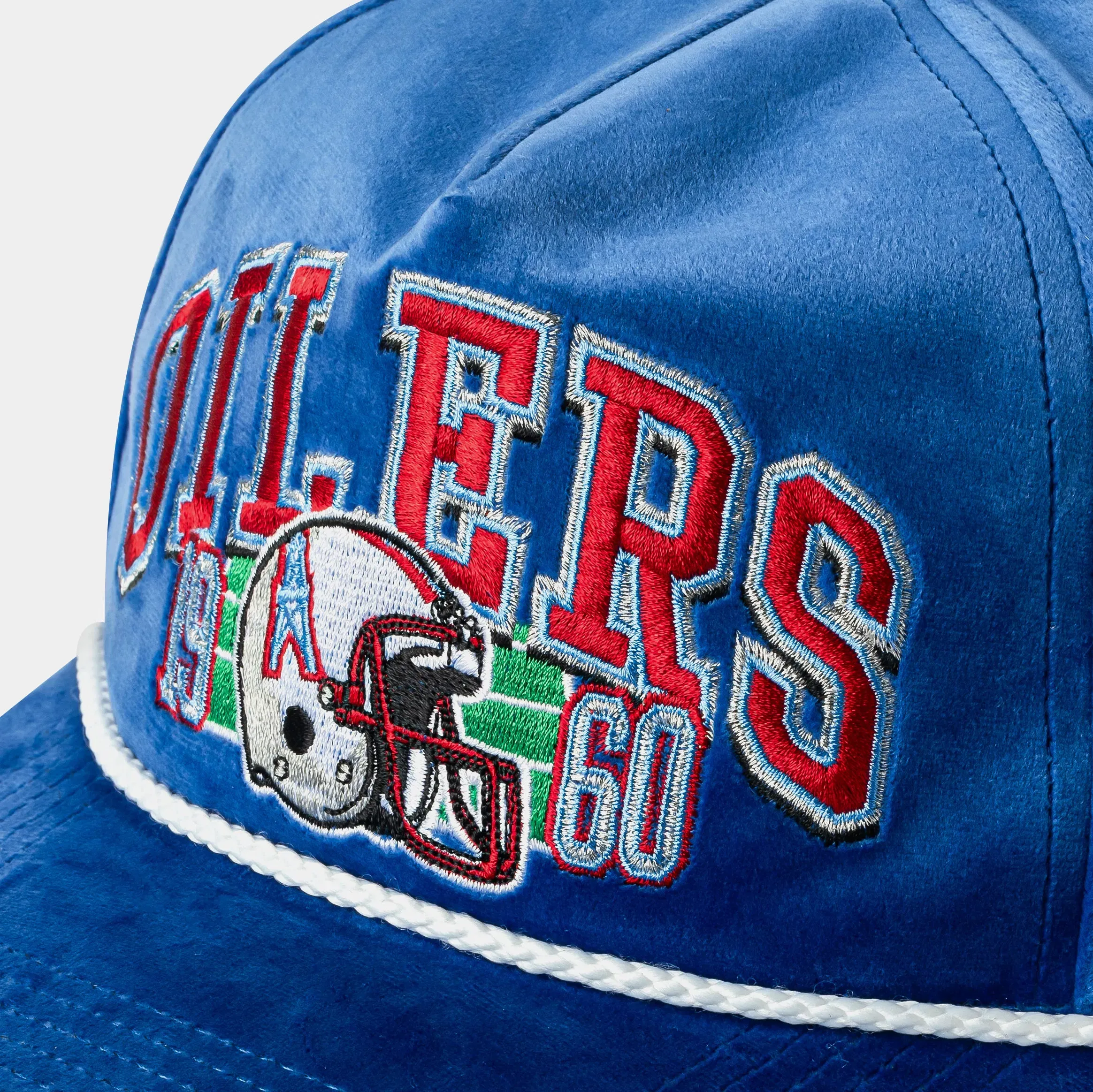 47 BRAND Houston Oilers Go Big Hitch Snapback Mens Hat (Blue/White)