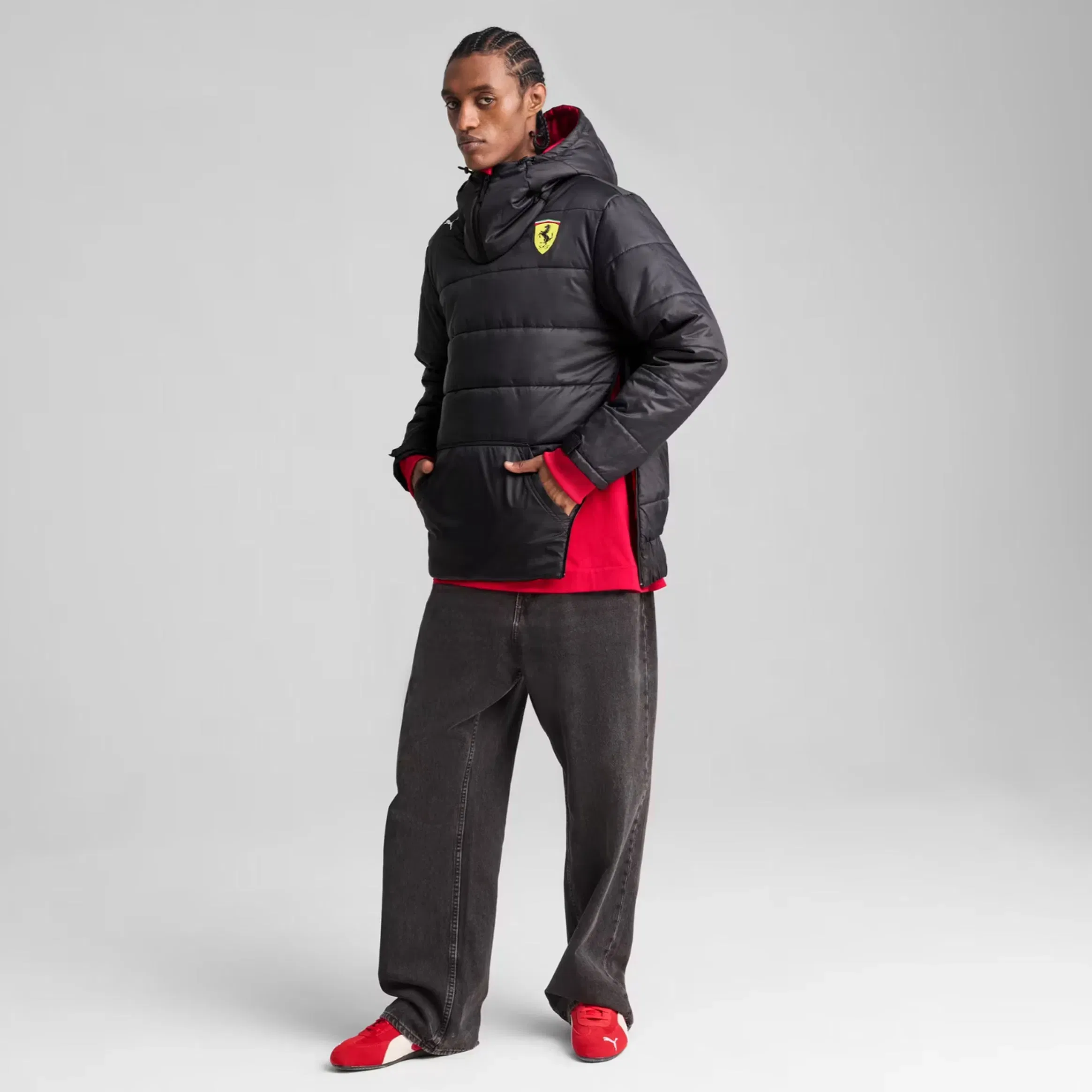 Puma Scuderia Ferrari Team Motorsport Reversible Mens Jacket (Dark Cherry)