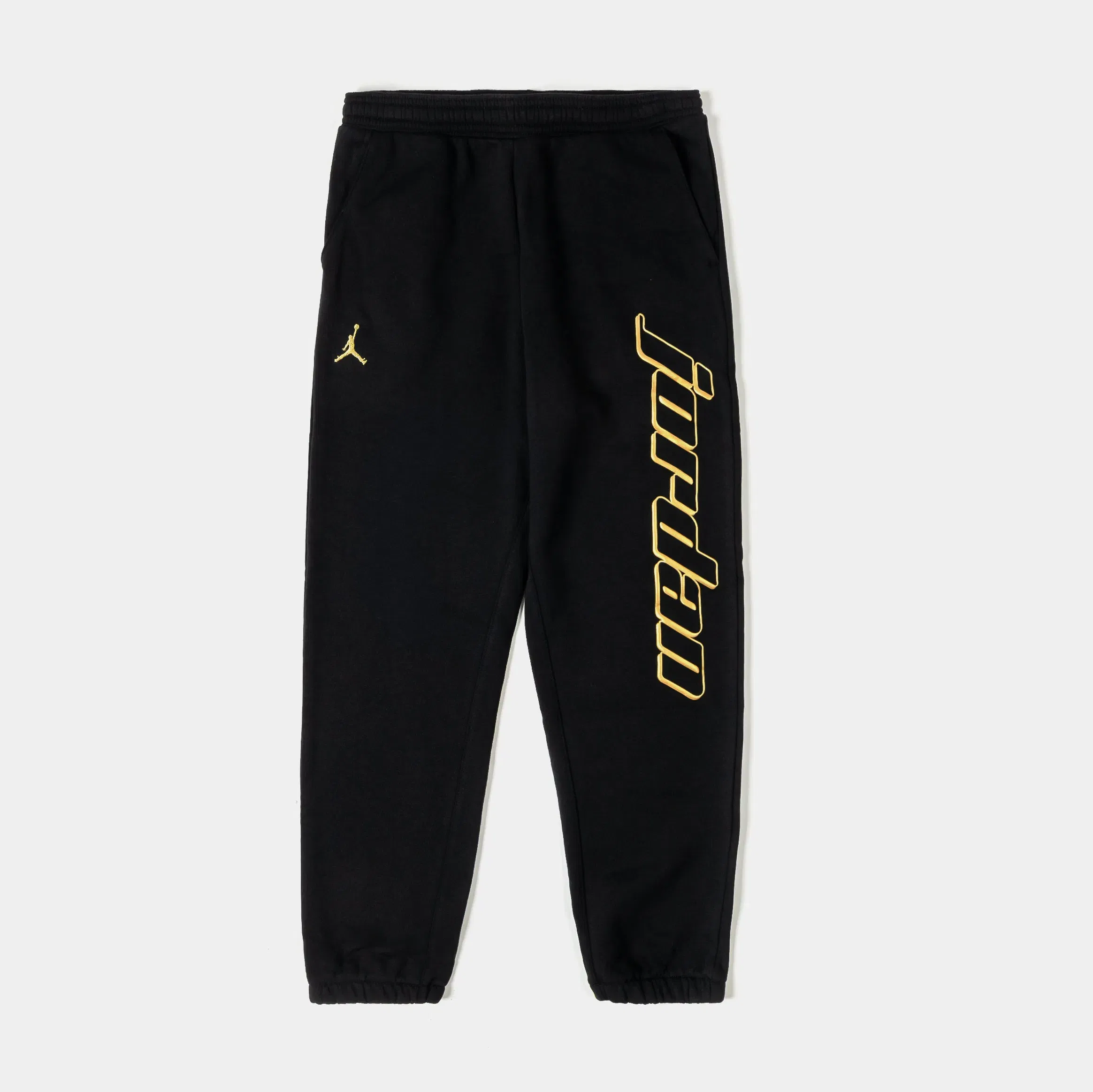 Air Jordan Mountainside Fleece Grade School Joggers (Black/Gold)