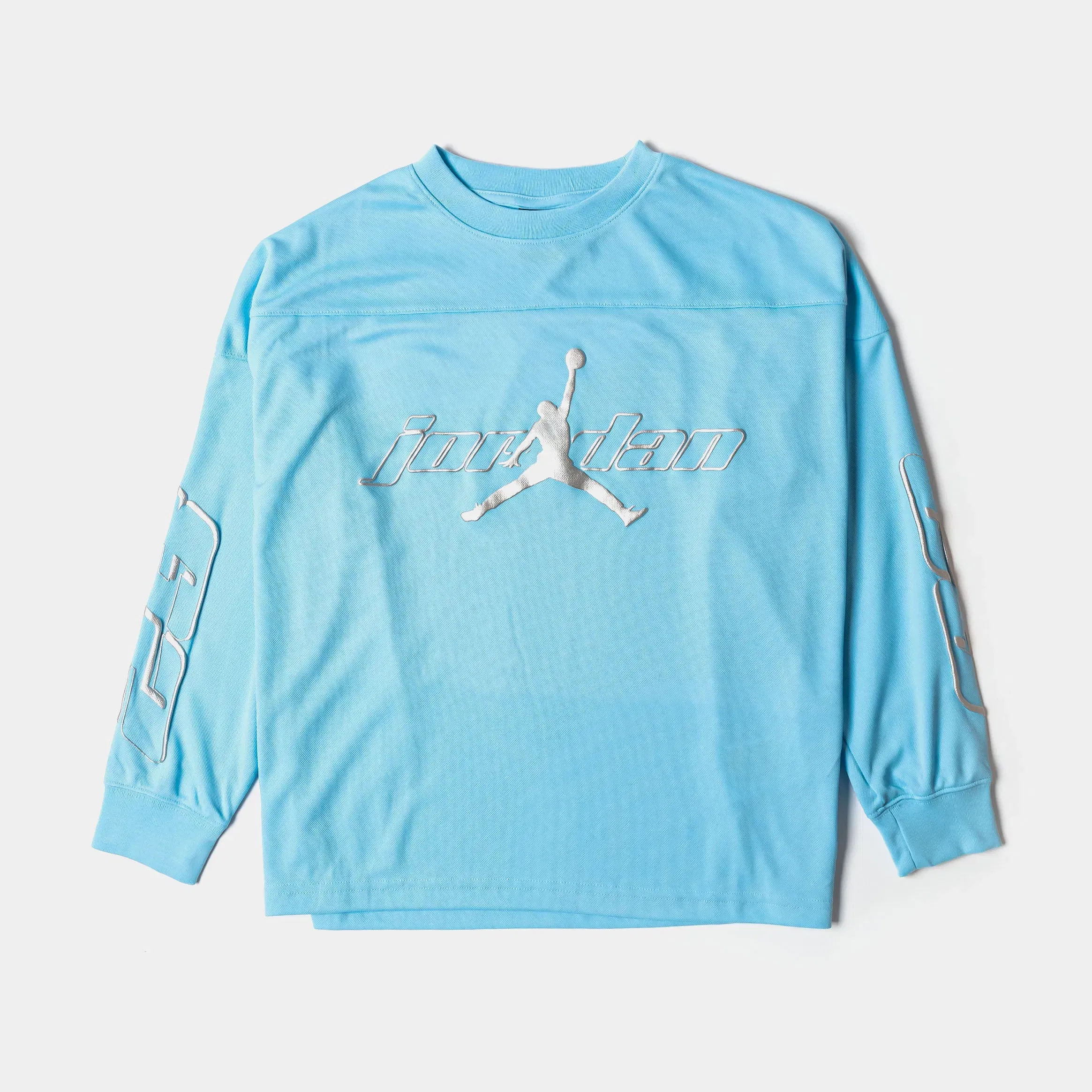 Air Jordan Mountainside Dri Fit Long Sleeve Grade School Jersey (Blue Chill)