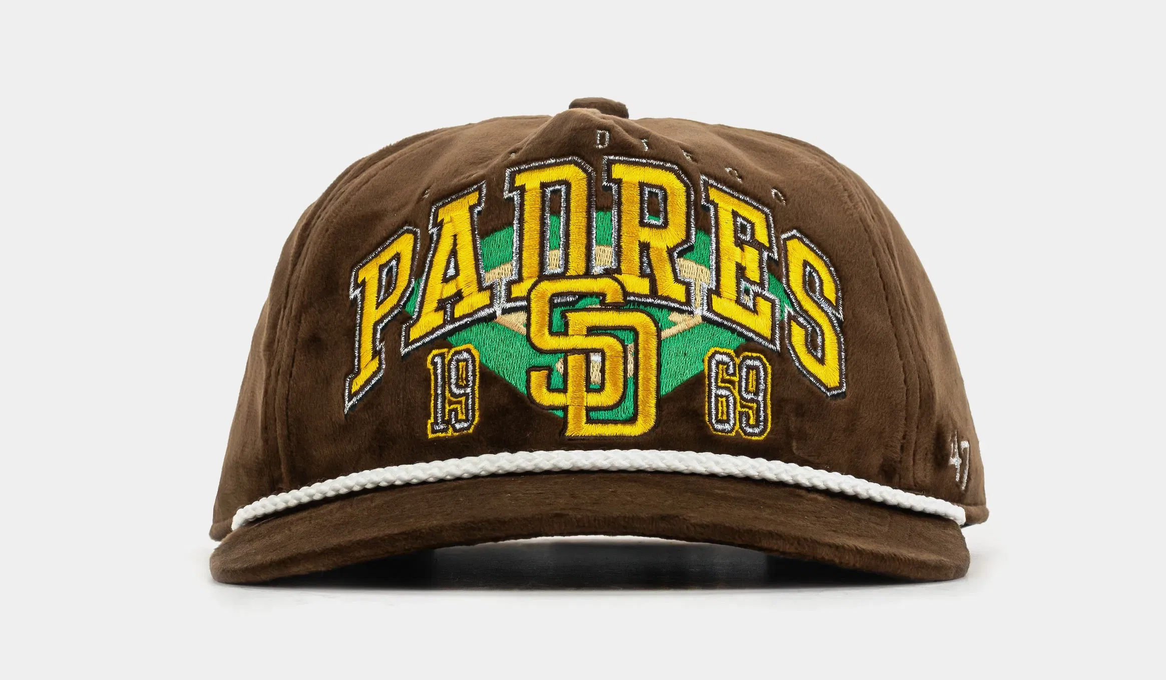47 BRAND San Diego Padres Go Big Hitch Snapback Mens Hat (Brown/Yellow)
