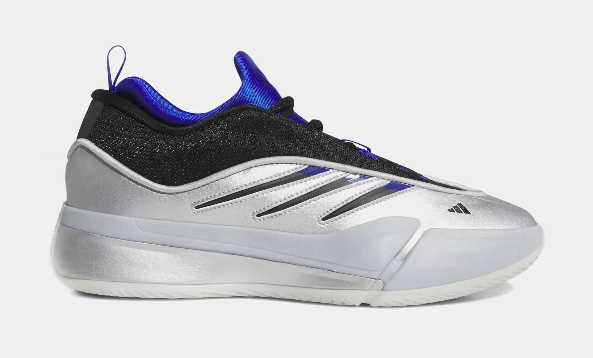 adidas Dame 9 Mens Basketball Shoes (Silver Metallic/Core Black/Lucid Blue)