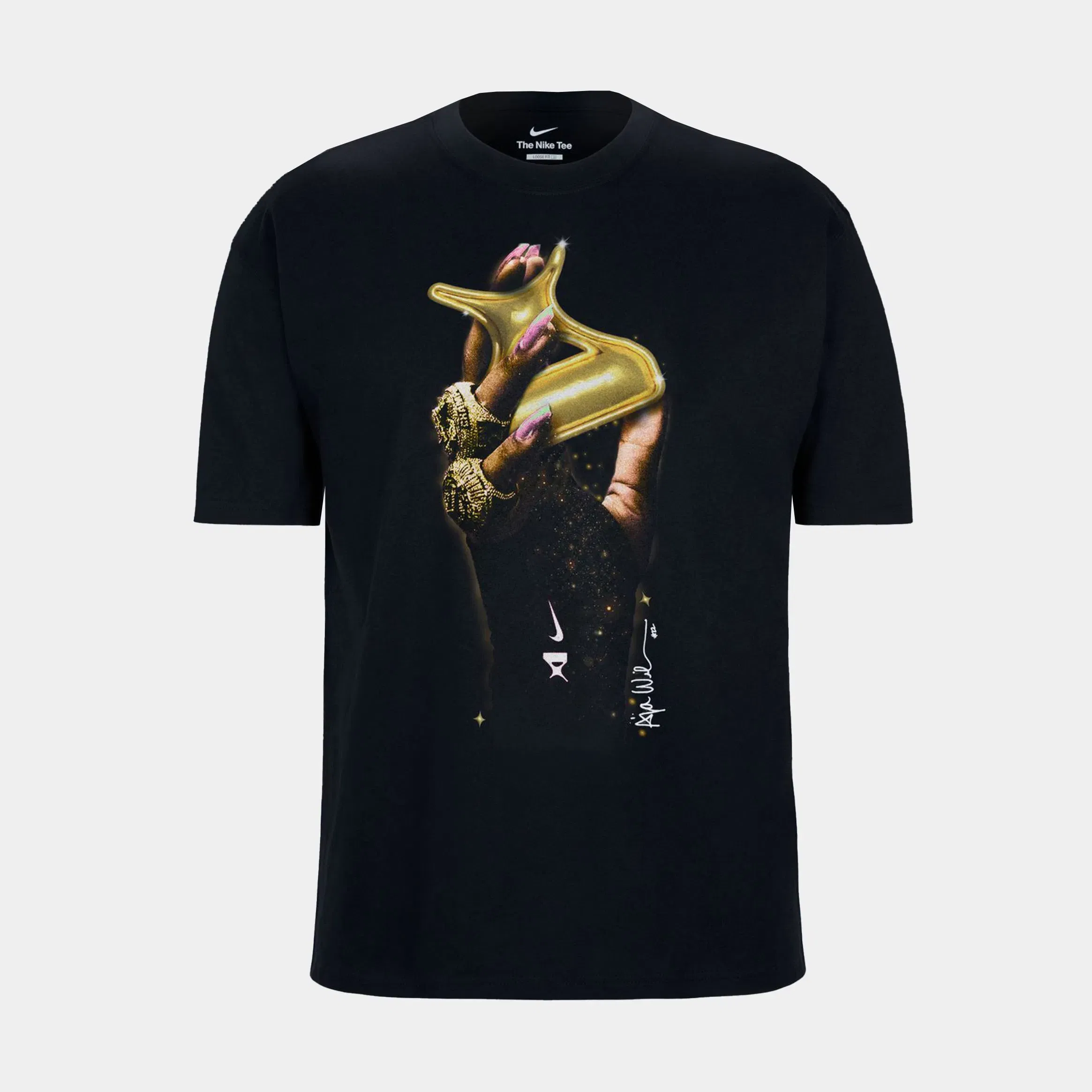 Nike A'Ja Wilson Rings So Win Womens Short Sleeve Shirt (Black)