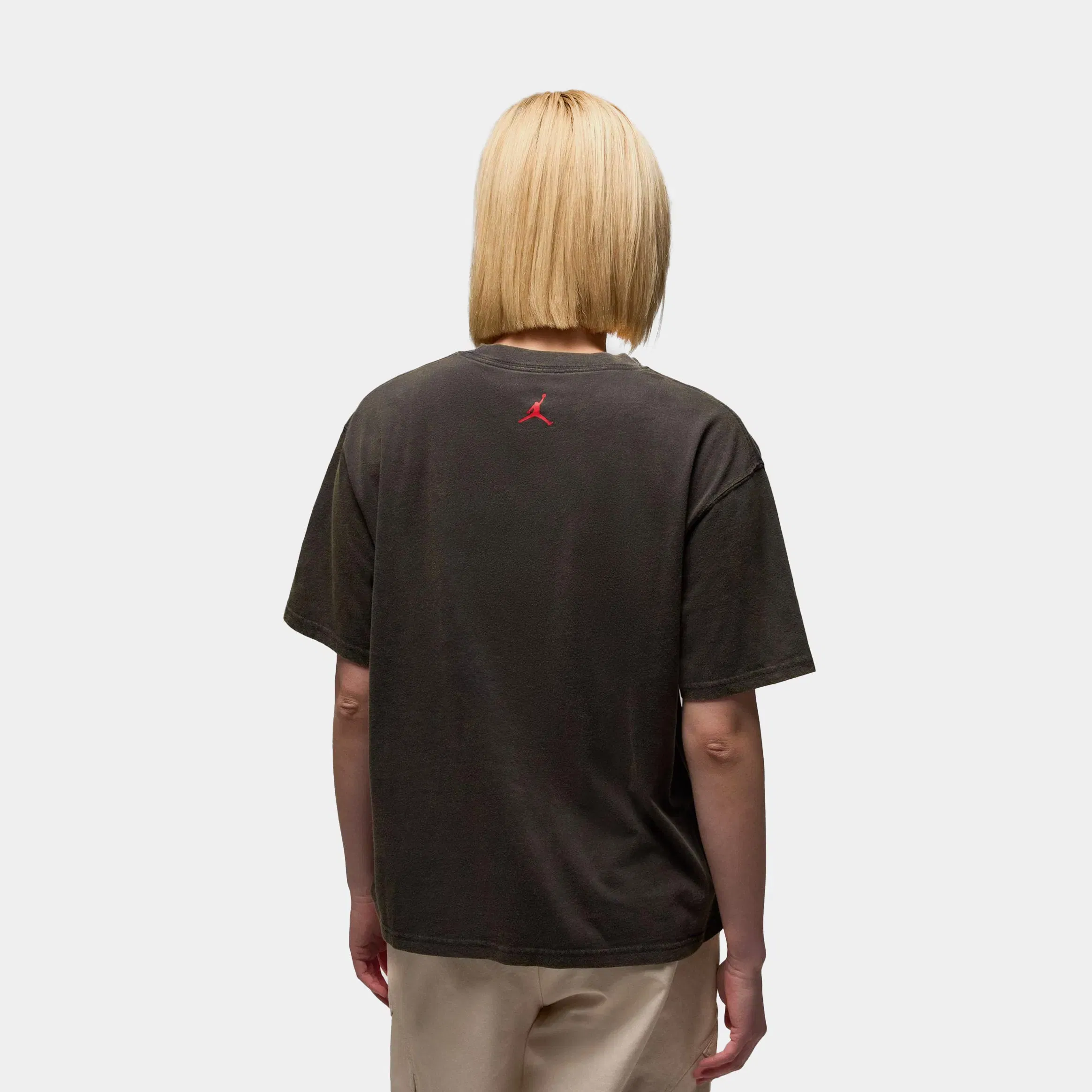 Air Jordan 40th Anniversary Graphic Womens Short Sleeve Shirt (Black/Red)