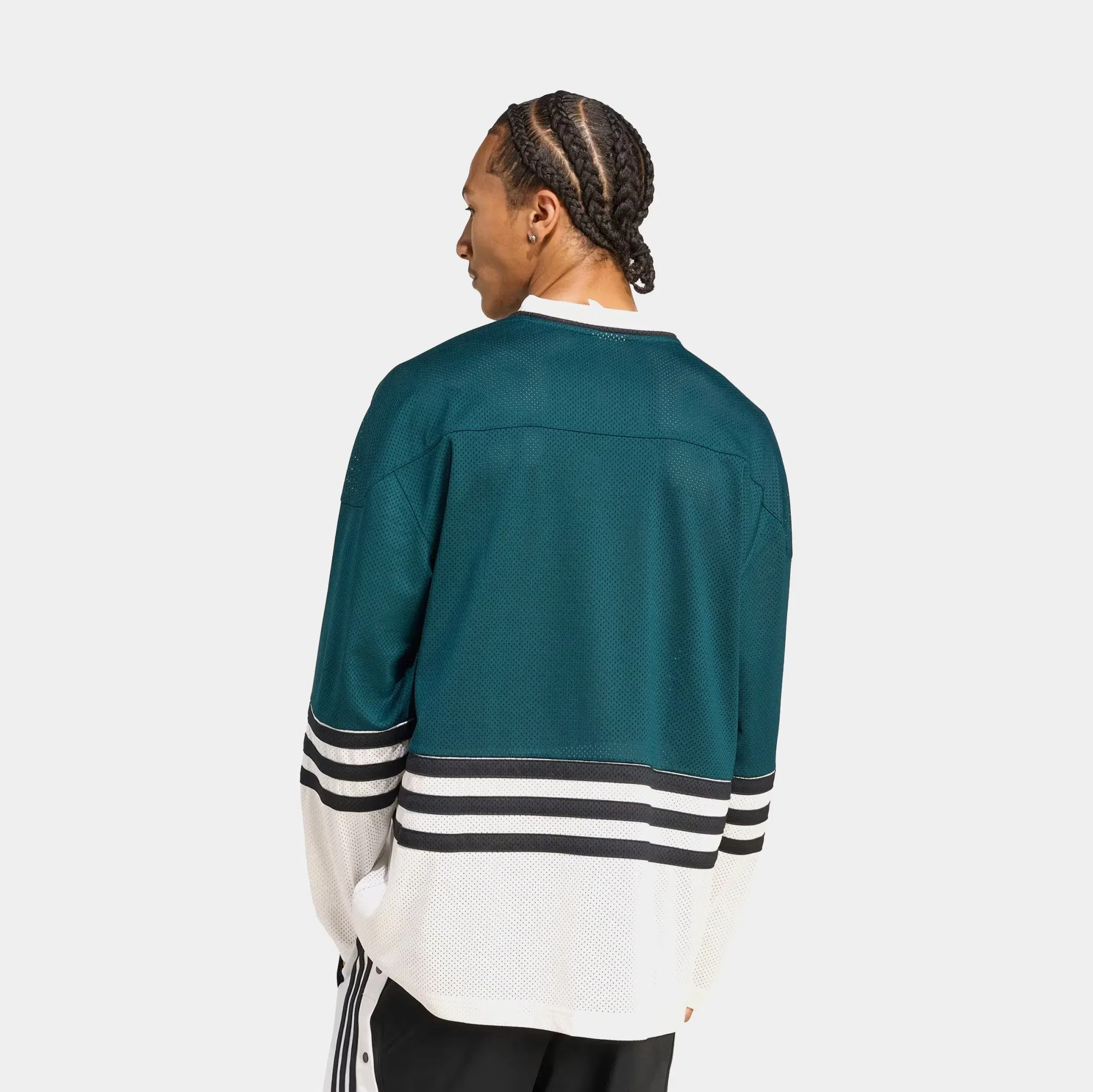 adidas 3 Stripes Hockey Mens Jersey (Aurora Ivy)
