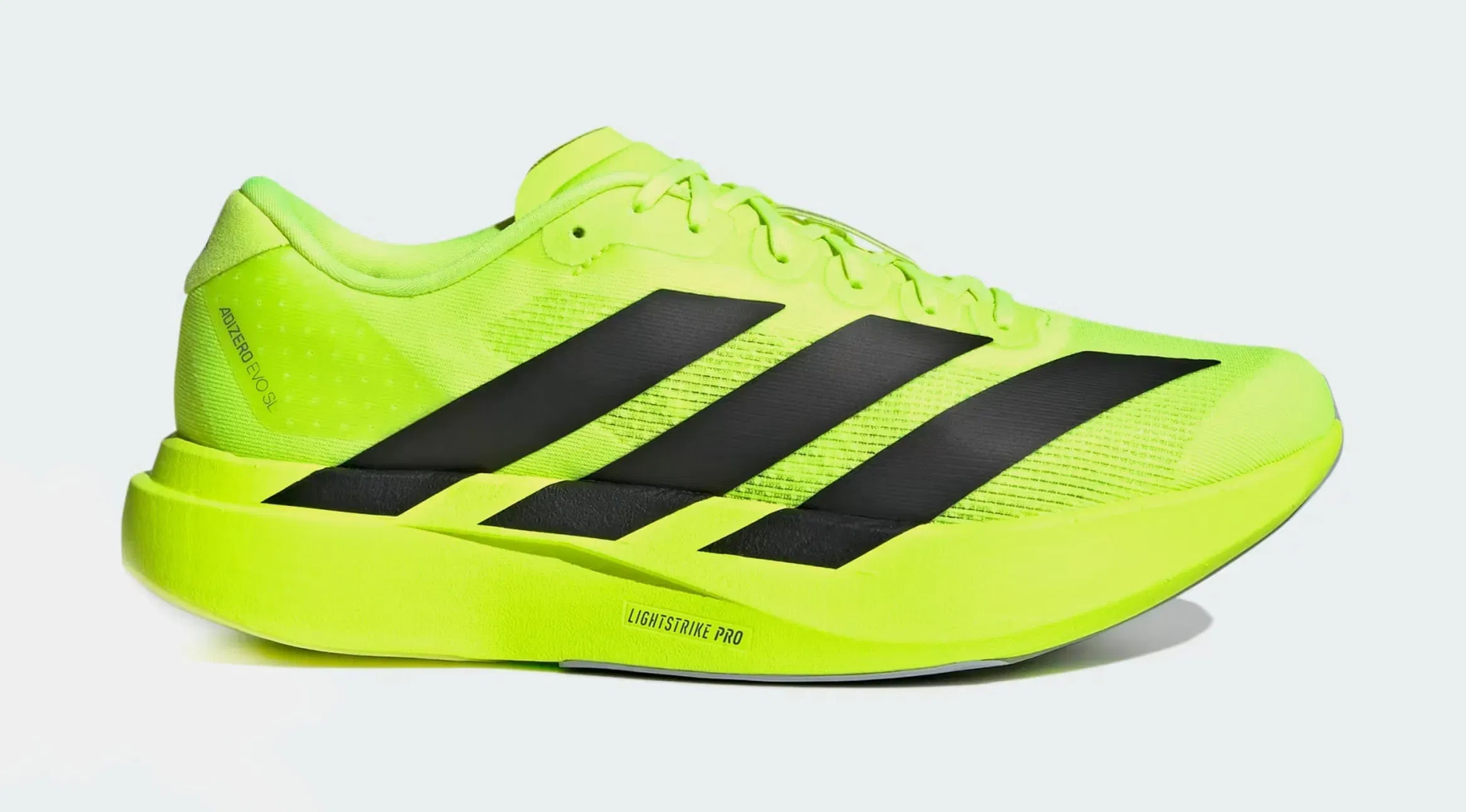 adidas Adizero Evo SL Volt Mens Running Shoes (Lucid Lemon/Core Black/Matte Silver)