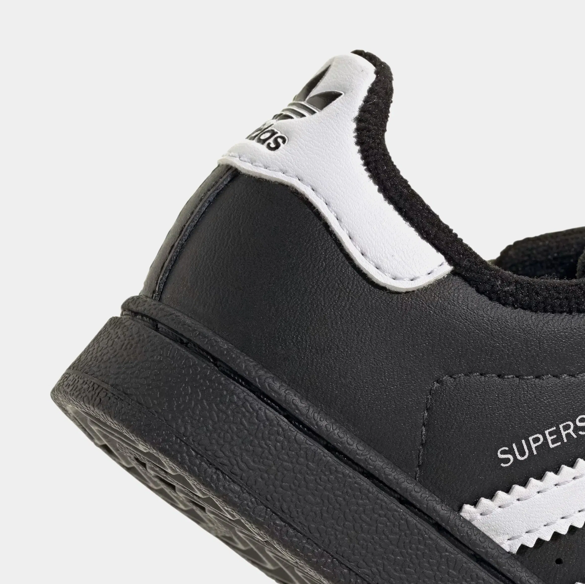 adidas Superstar II Elastic Lace Infant Toddler Lifestyle Shoes (Core Black/Cloud White/Core Black)