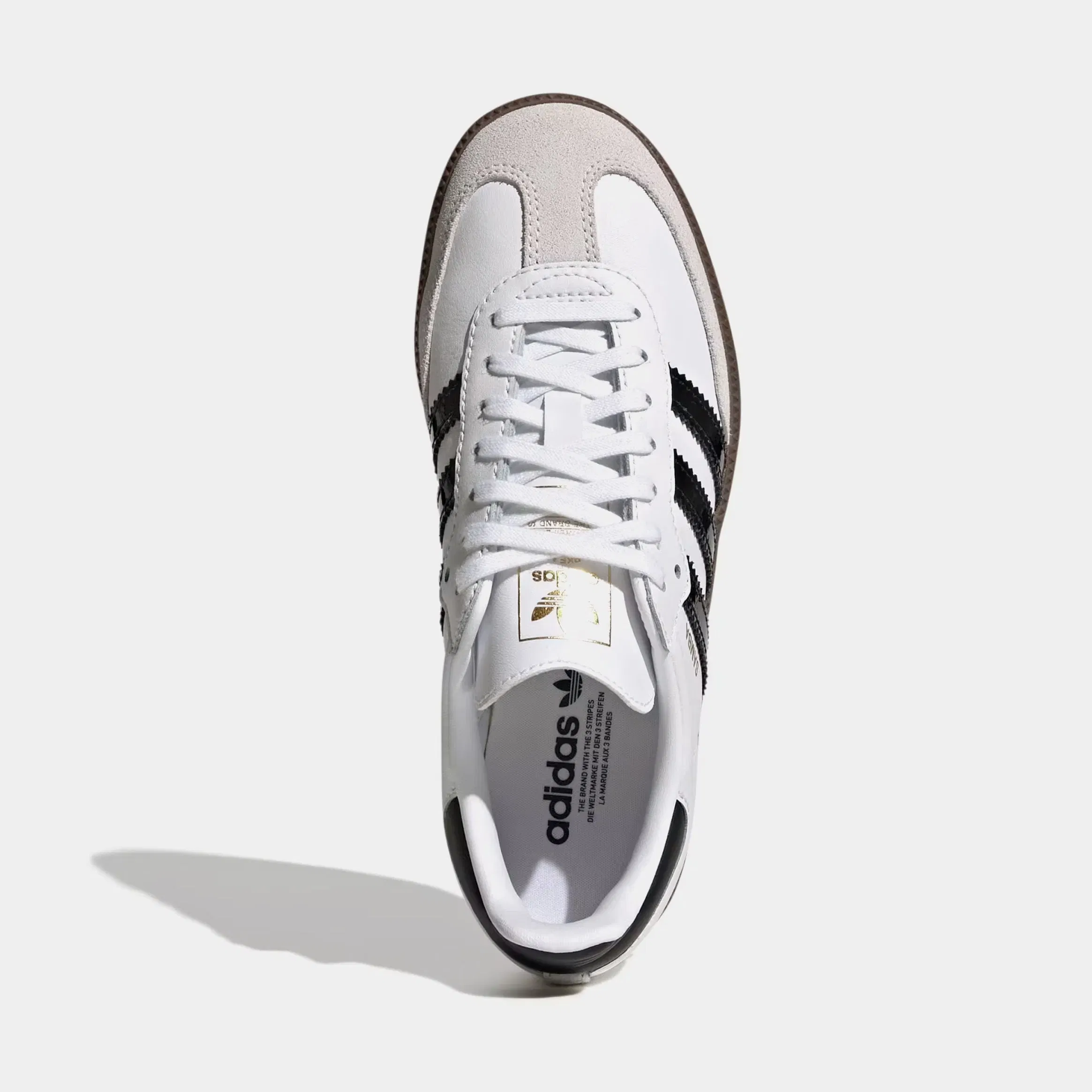 adidas Samba OG Grade School Lifestyle Shoes (White/Black/Gum)