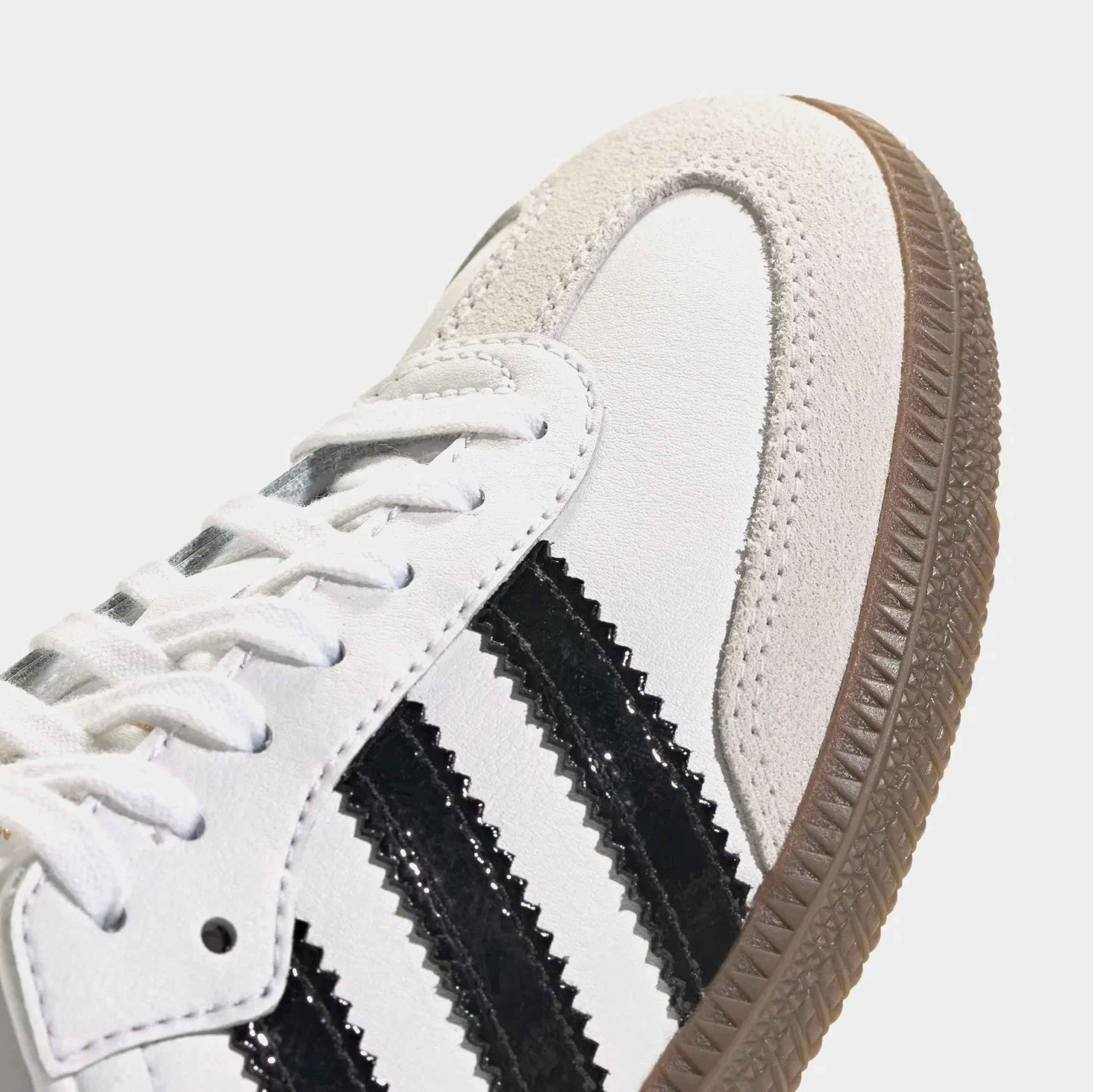 adidas Samba OG Grade School Lifestyle Shoes (White/Black/Gum)
