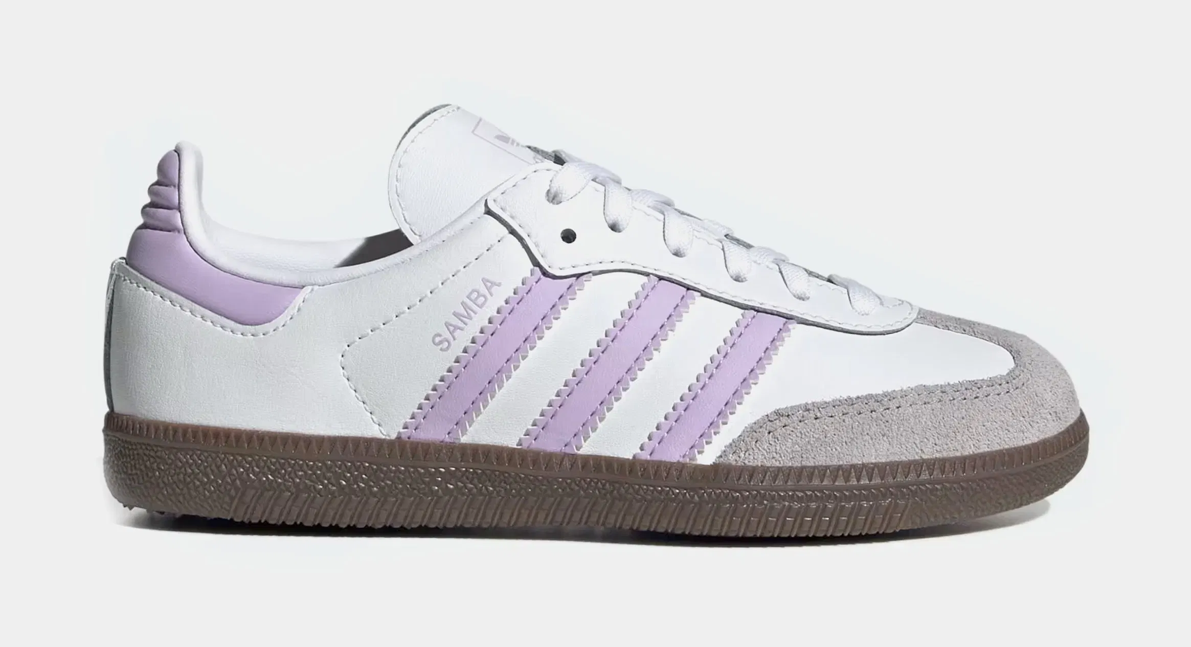 adidas Samba OG Preschool Lifestyle Shoes (Cloud White/Powder Plum/Gum)