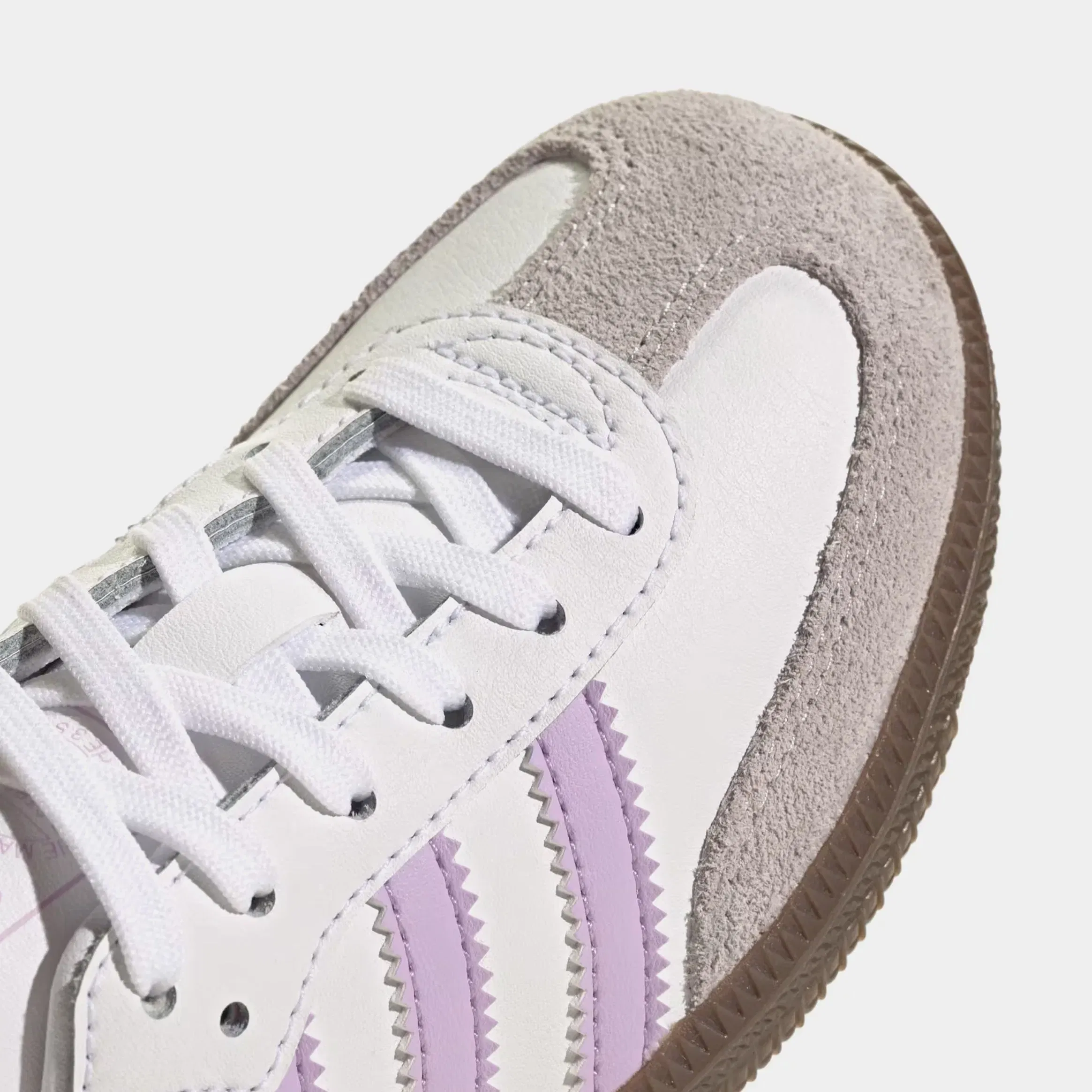 adidas Samba OG Preschool Lifestyle Shoes (Cloud White/Powder Plum/Gum)