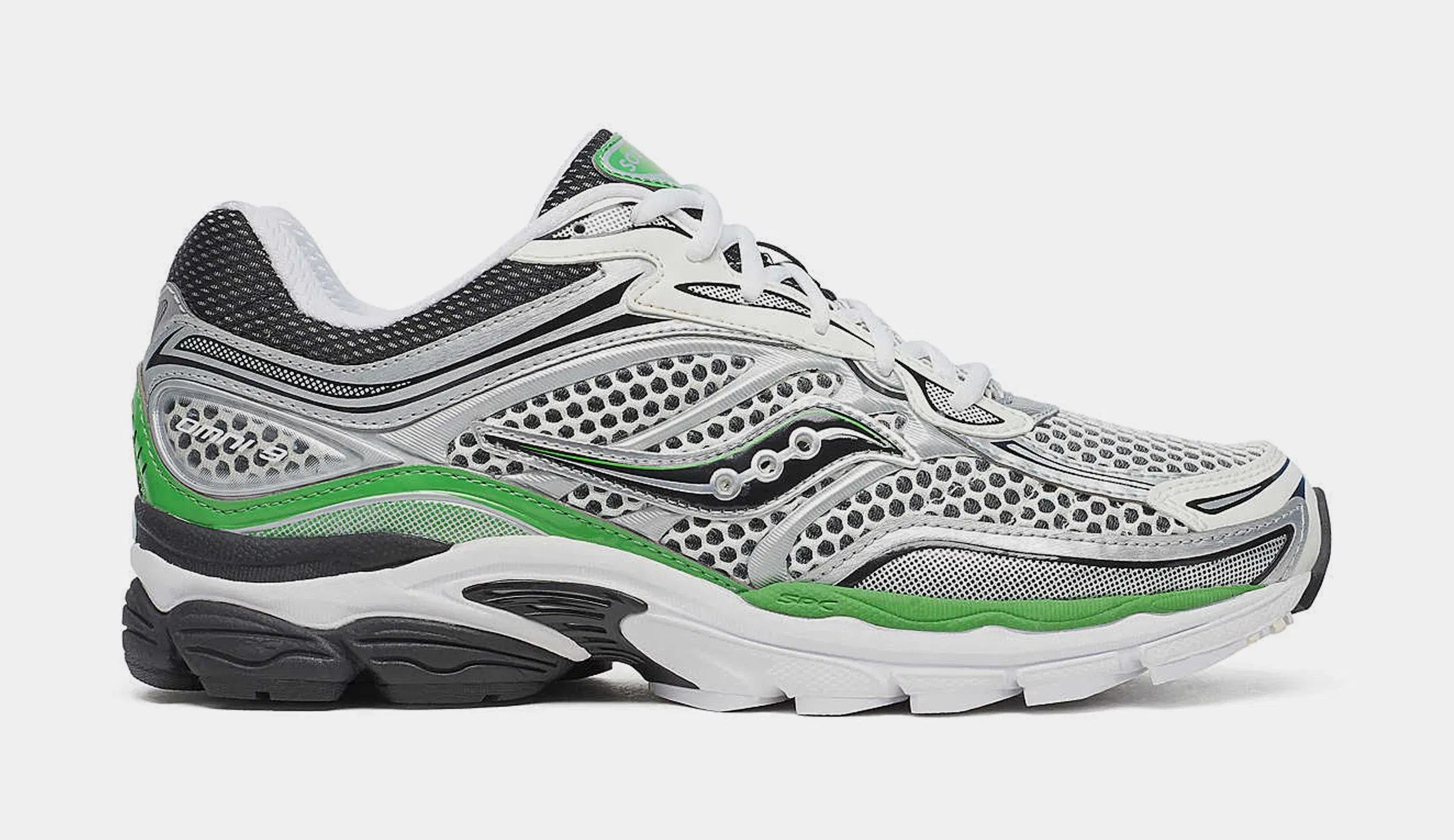 Saucony ProGrid Omni 9 Mens Running Shoes (Silver/Green)