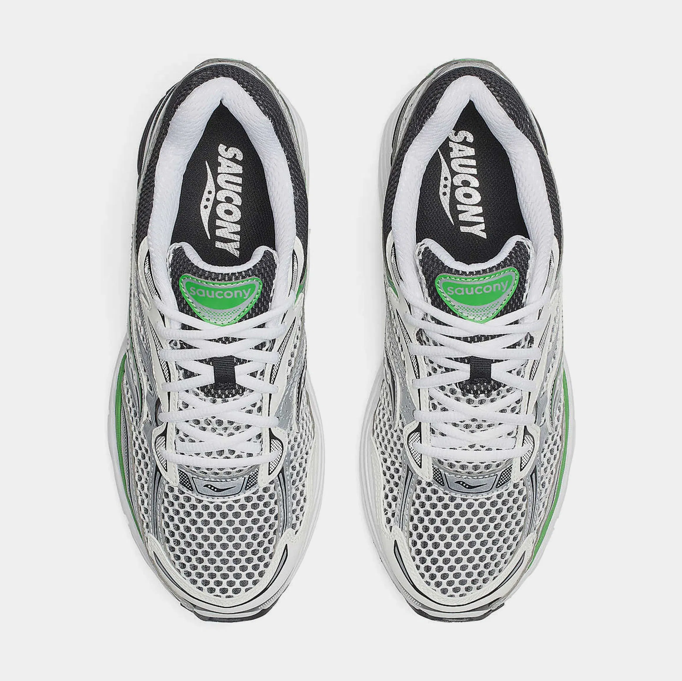 Saucony ProGrid Omni 9 Mens Running Shoes (Silver/Green)